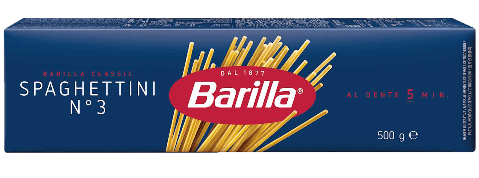Barilla Italiaanse pasta Spaghettini 500g