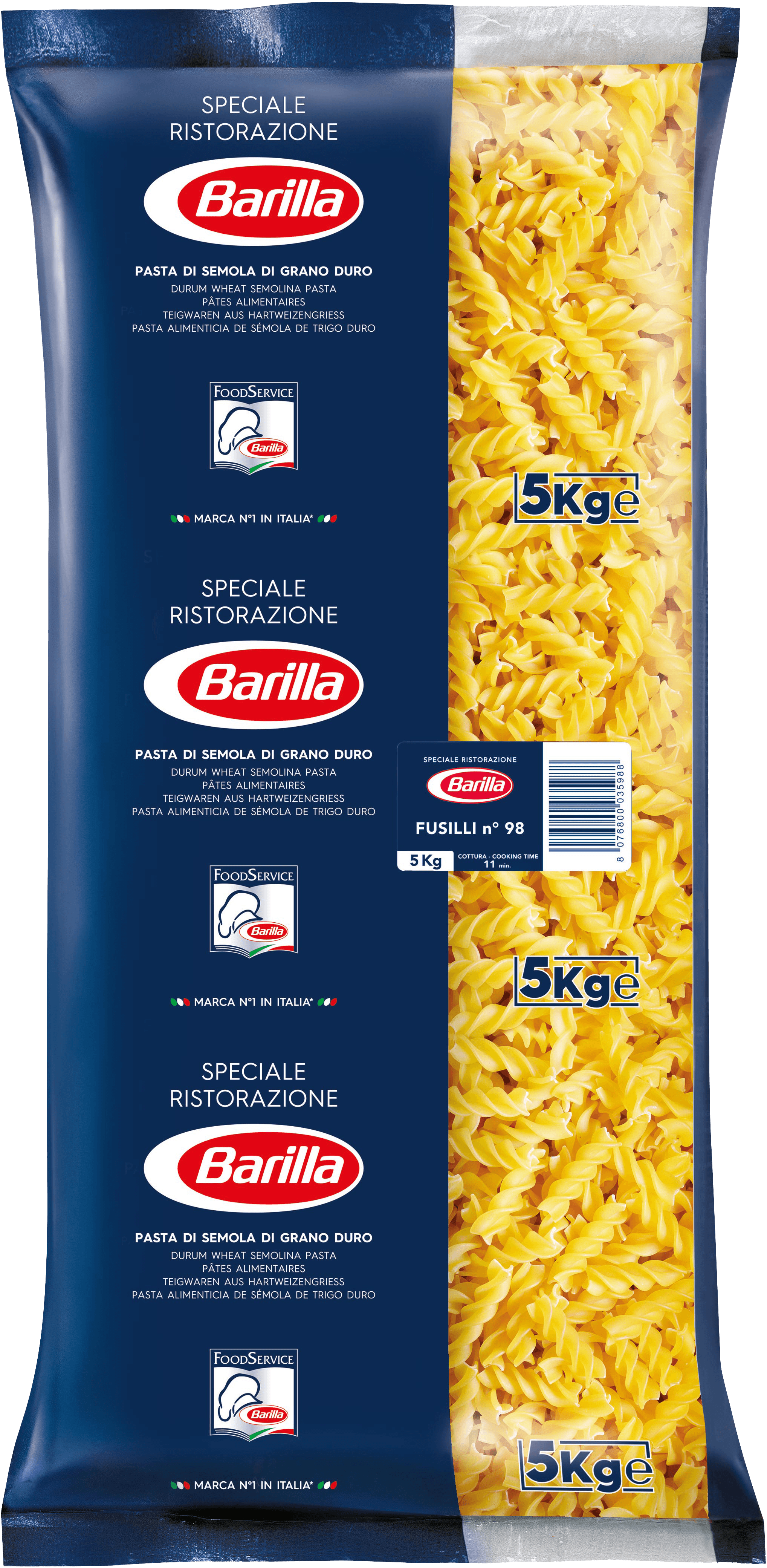 Barilla Italiaanse pasta Fusilli 5kg