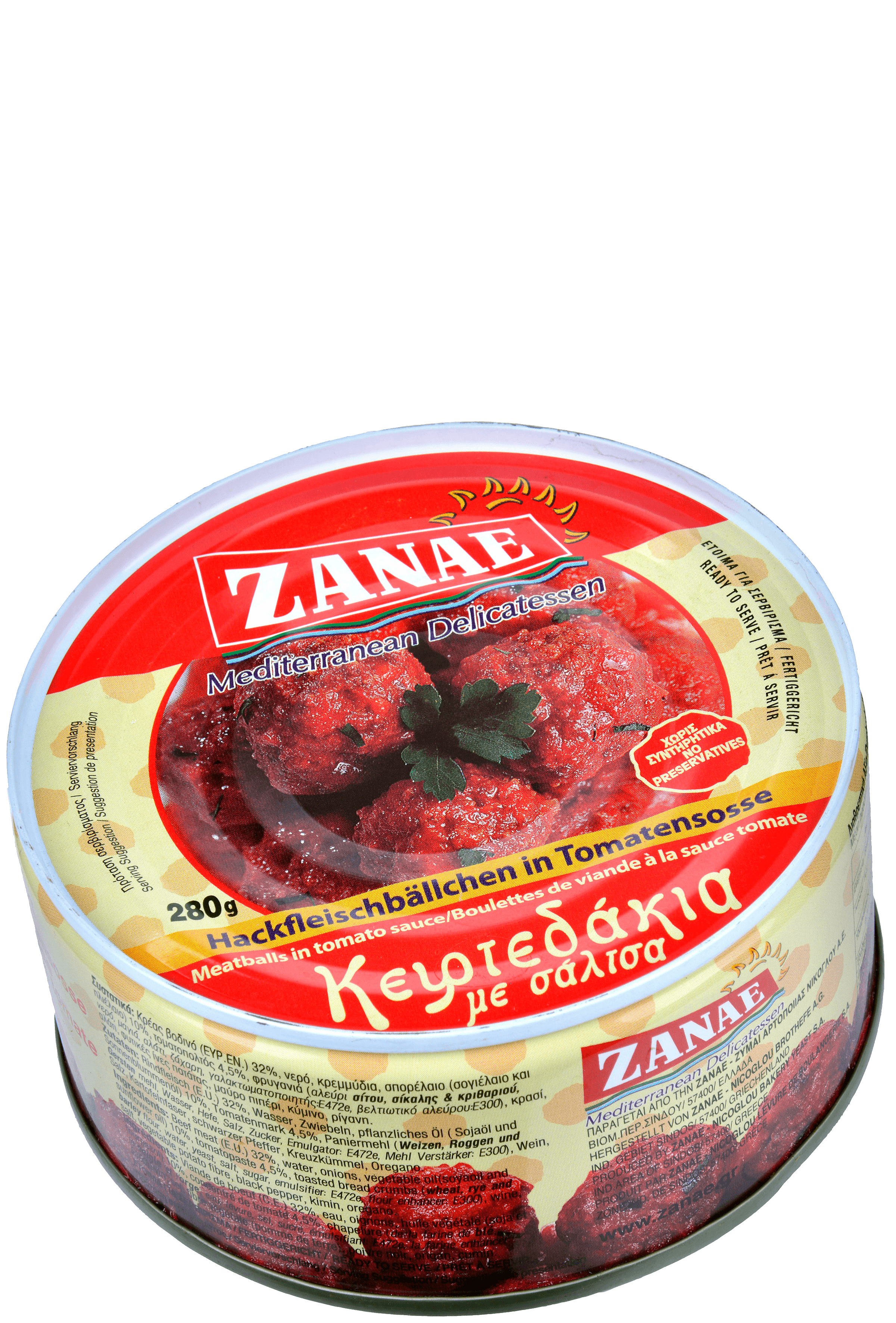 Blik Zanae gehaktballen in tomatensaus 280 g