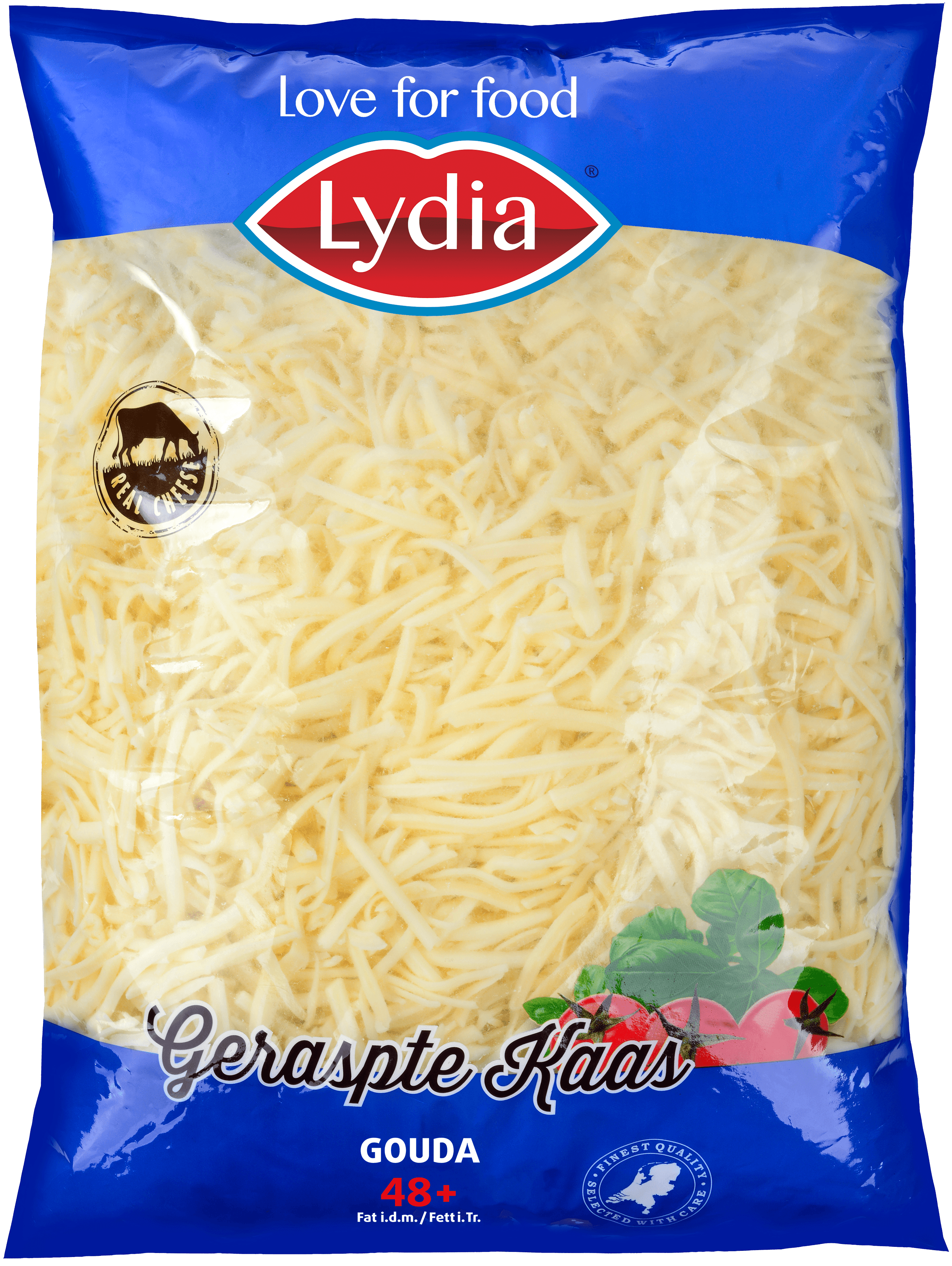 Lydia Geraspte Gouda Kaas 48+ ca. 2kg