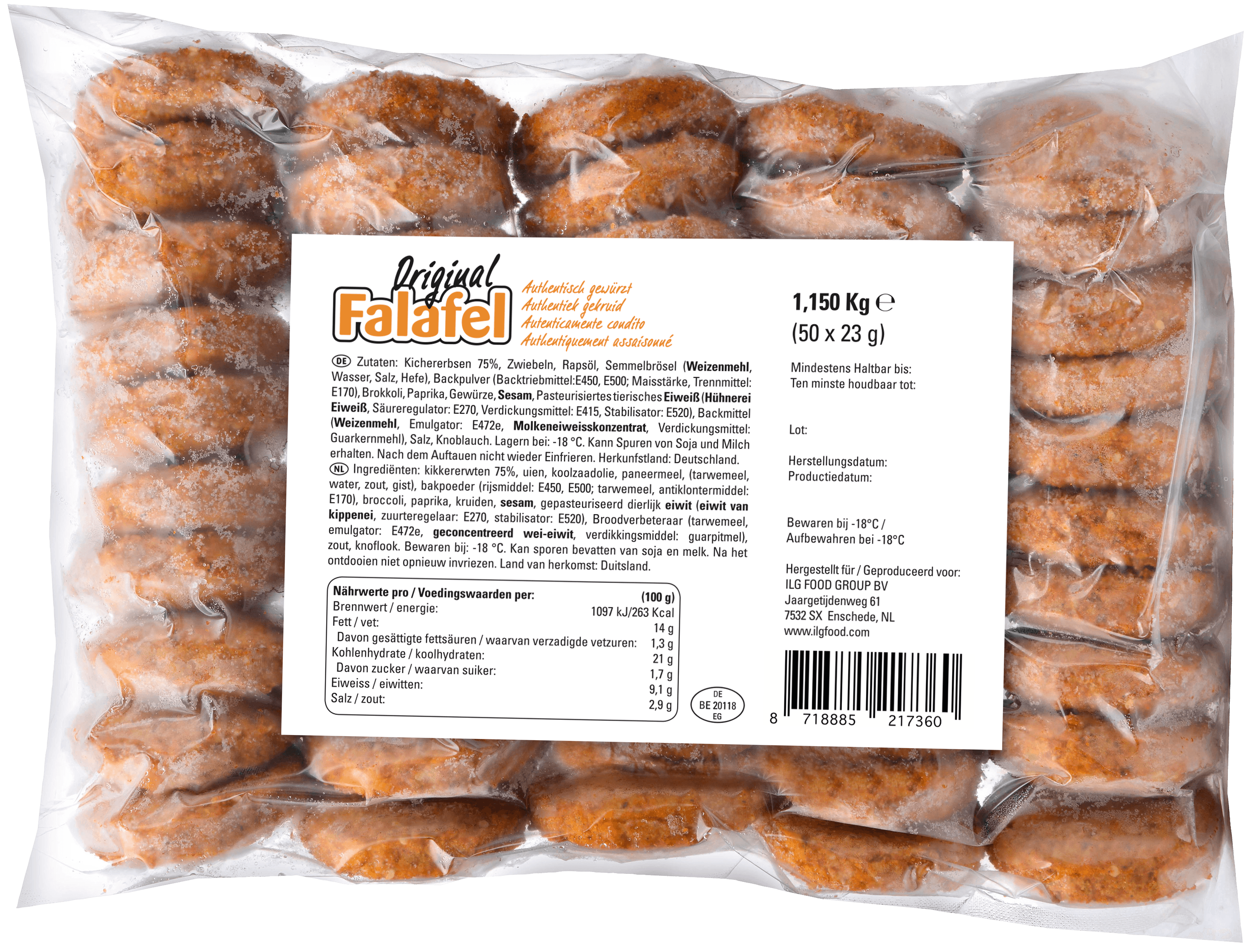 Original Falafel Authentiek Gekruid ca. 1kg