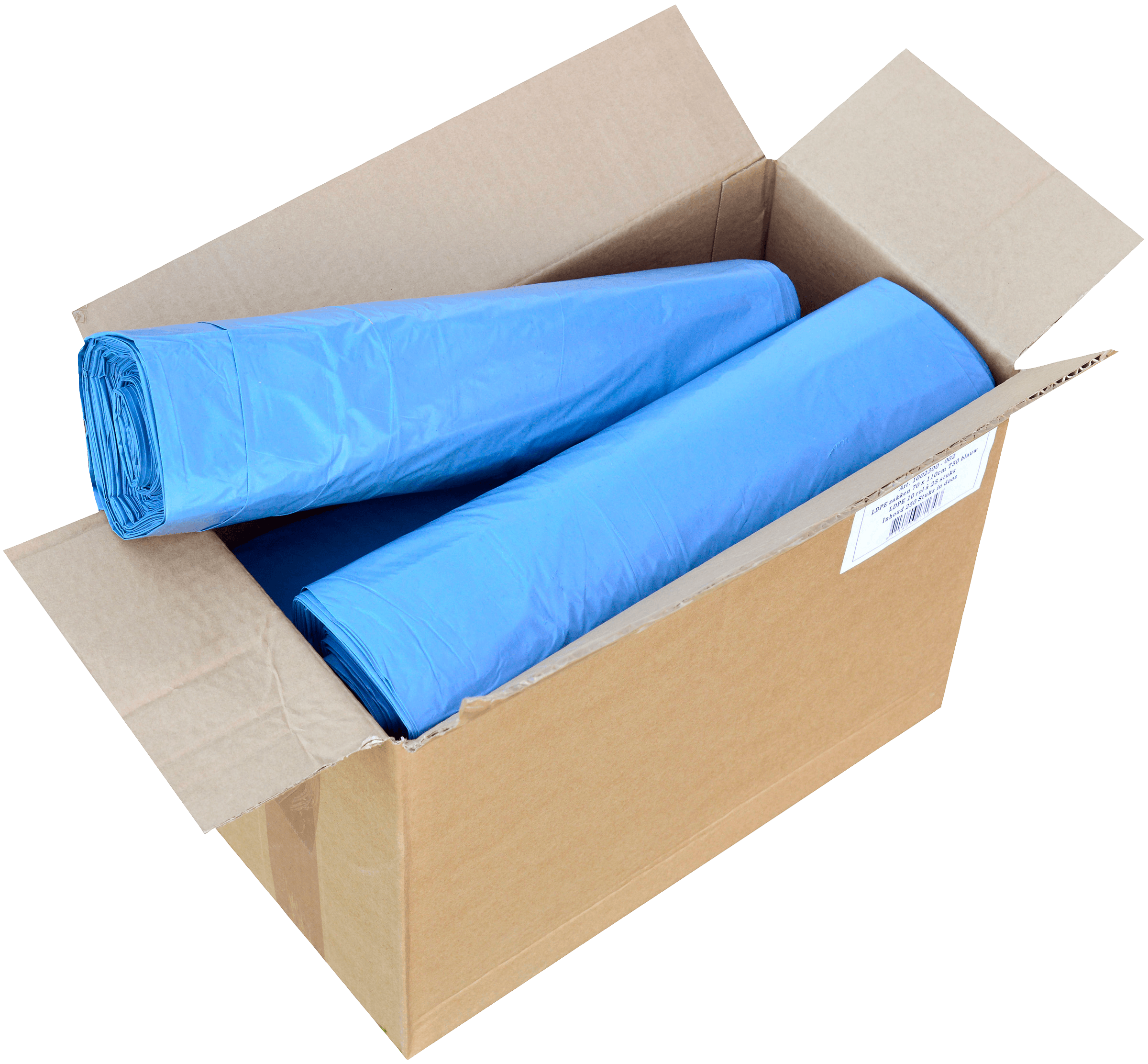 Vuilniszakken 70x110cm 120L 38mu Blauw
