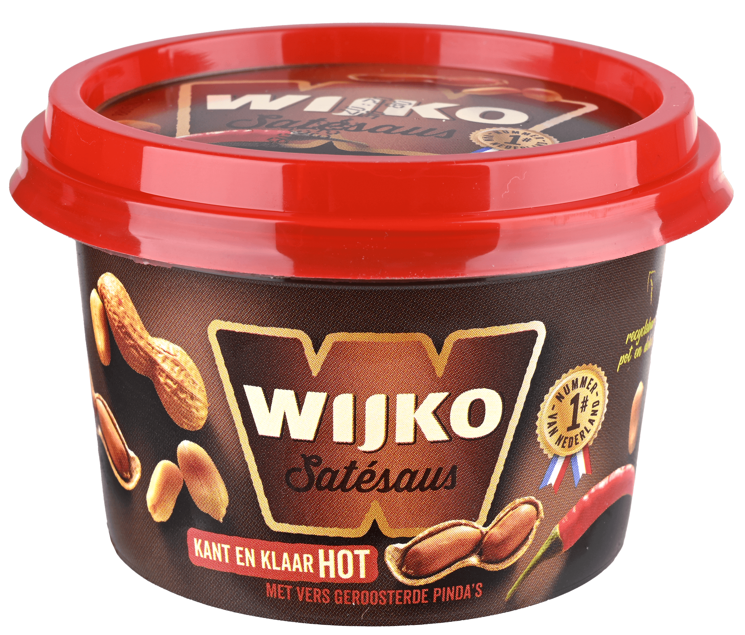 3 bakjes Wijko satesaus hot kant en klaar mini 120 g