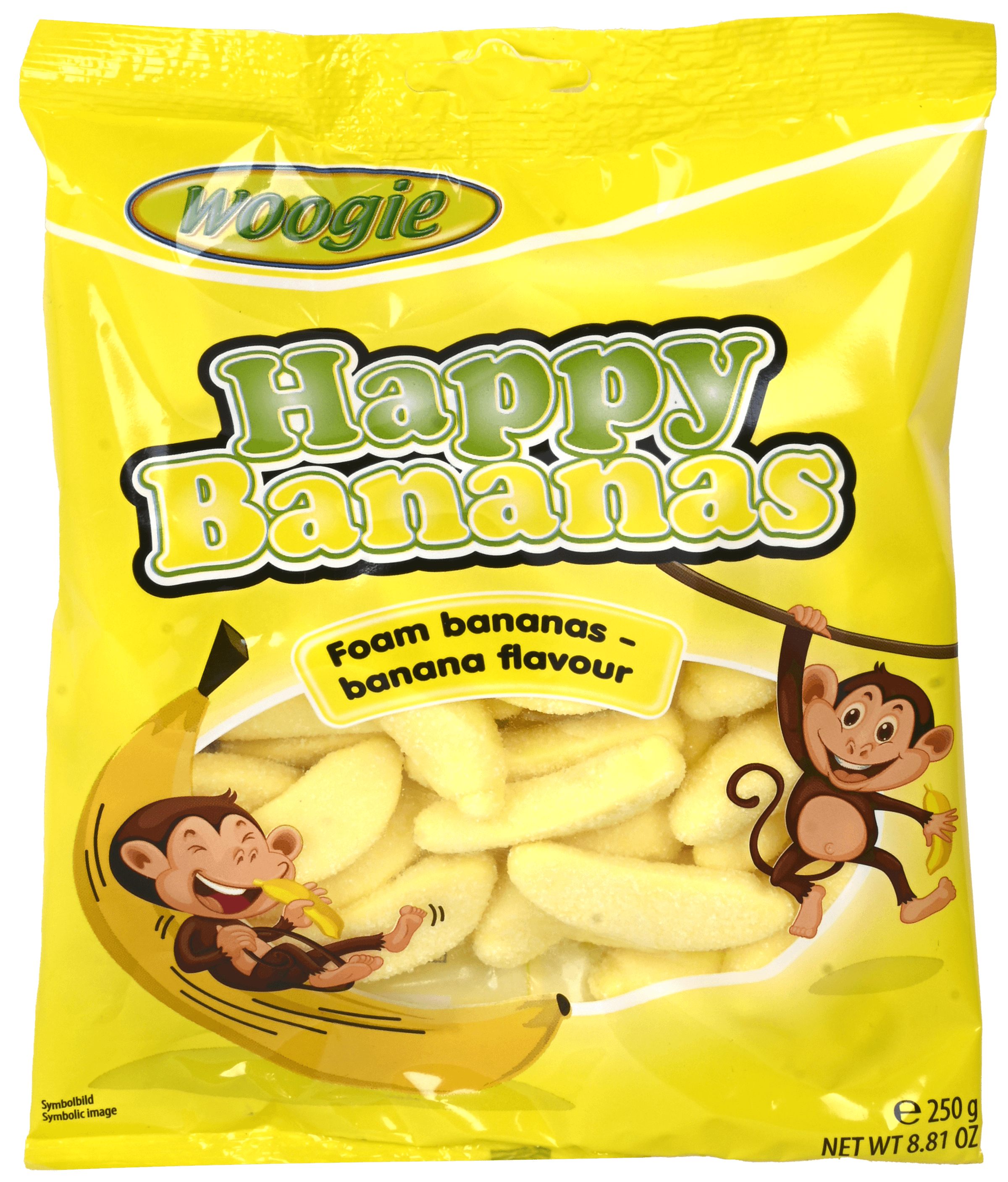 2 zakken Schuim Banaantjes 250g