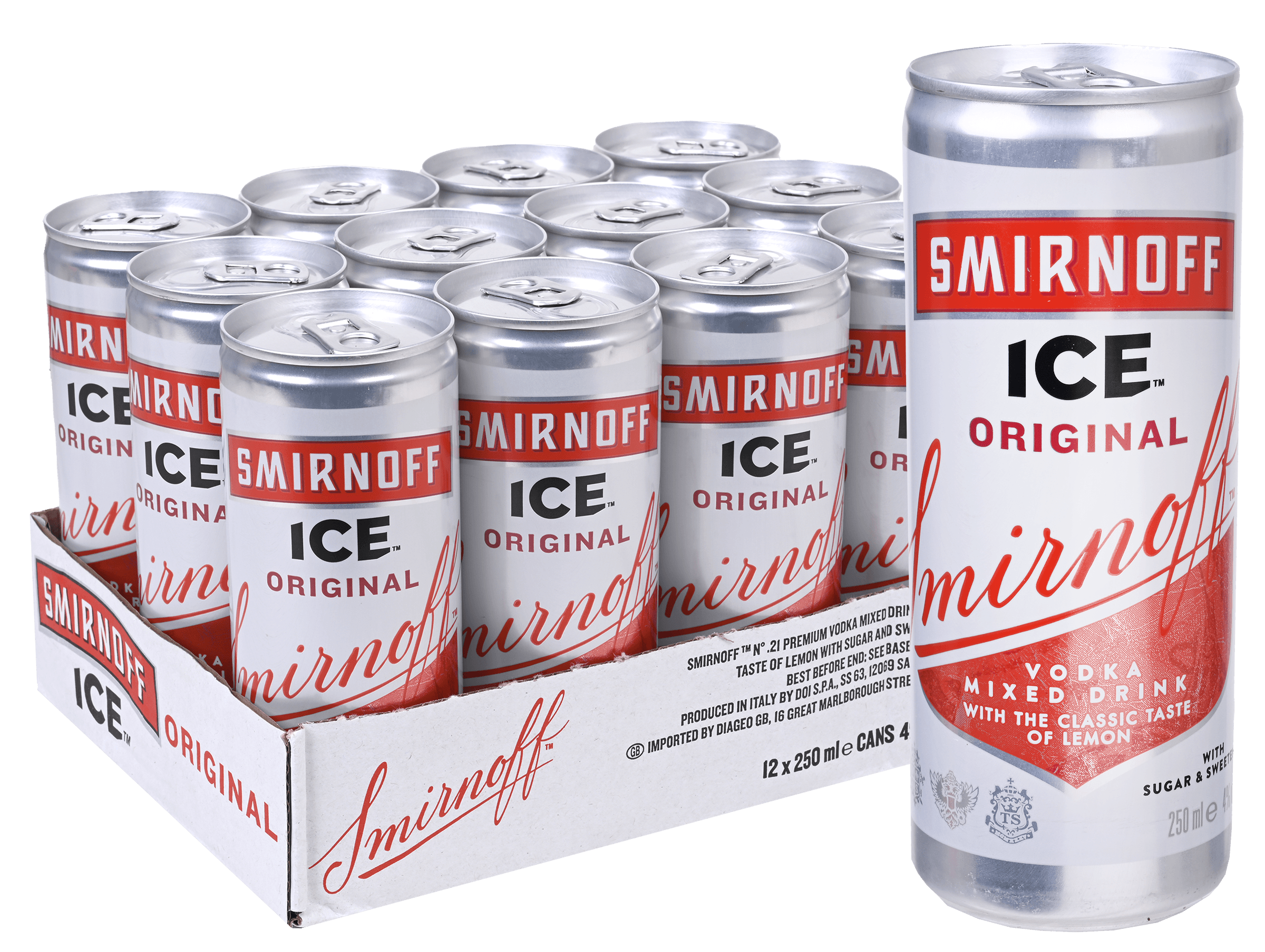 12-Pack Smirnoff Ice Vodka 4,0% Vol. 250ml
