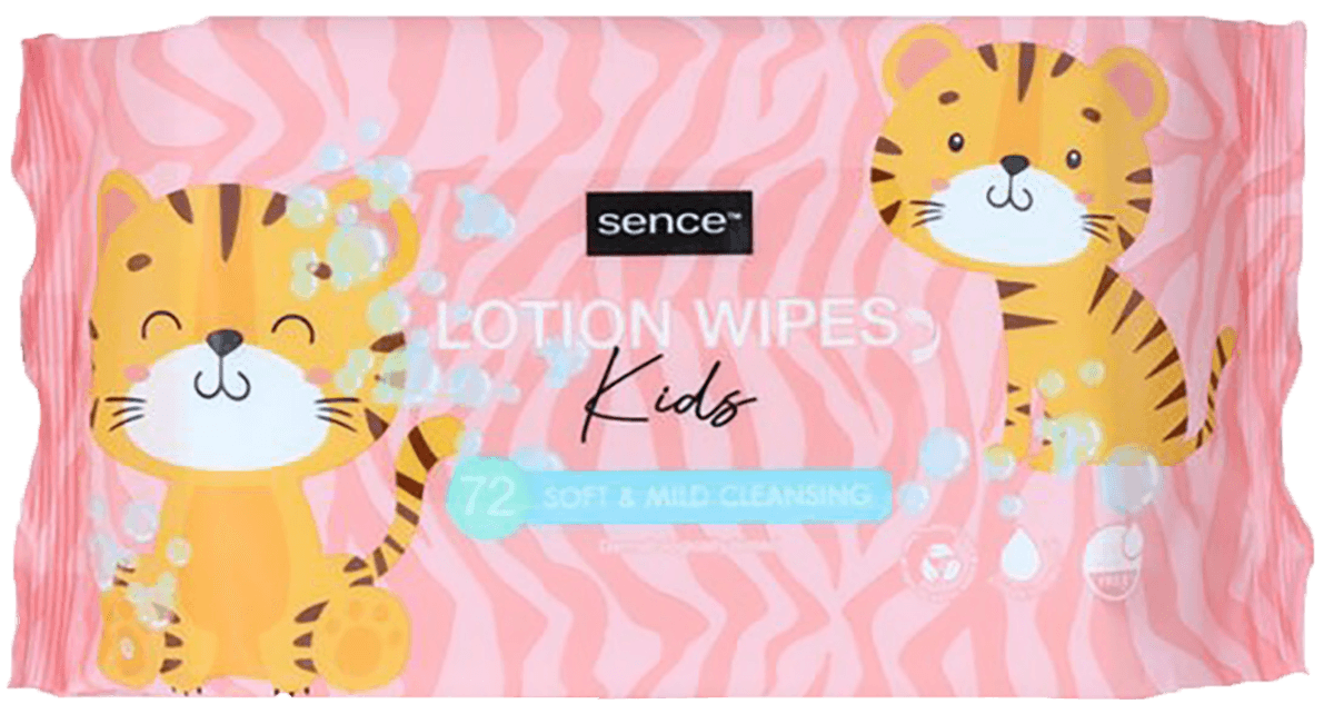 2 pakken Sence Babydoekjes Lotion Kids 72st