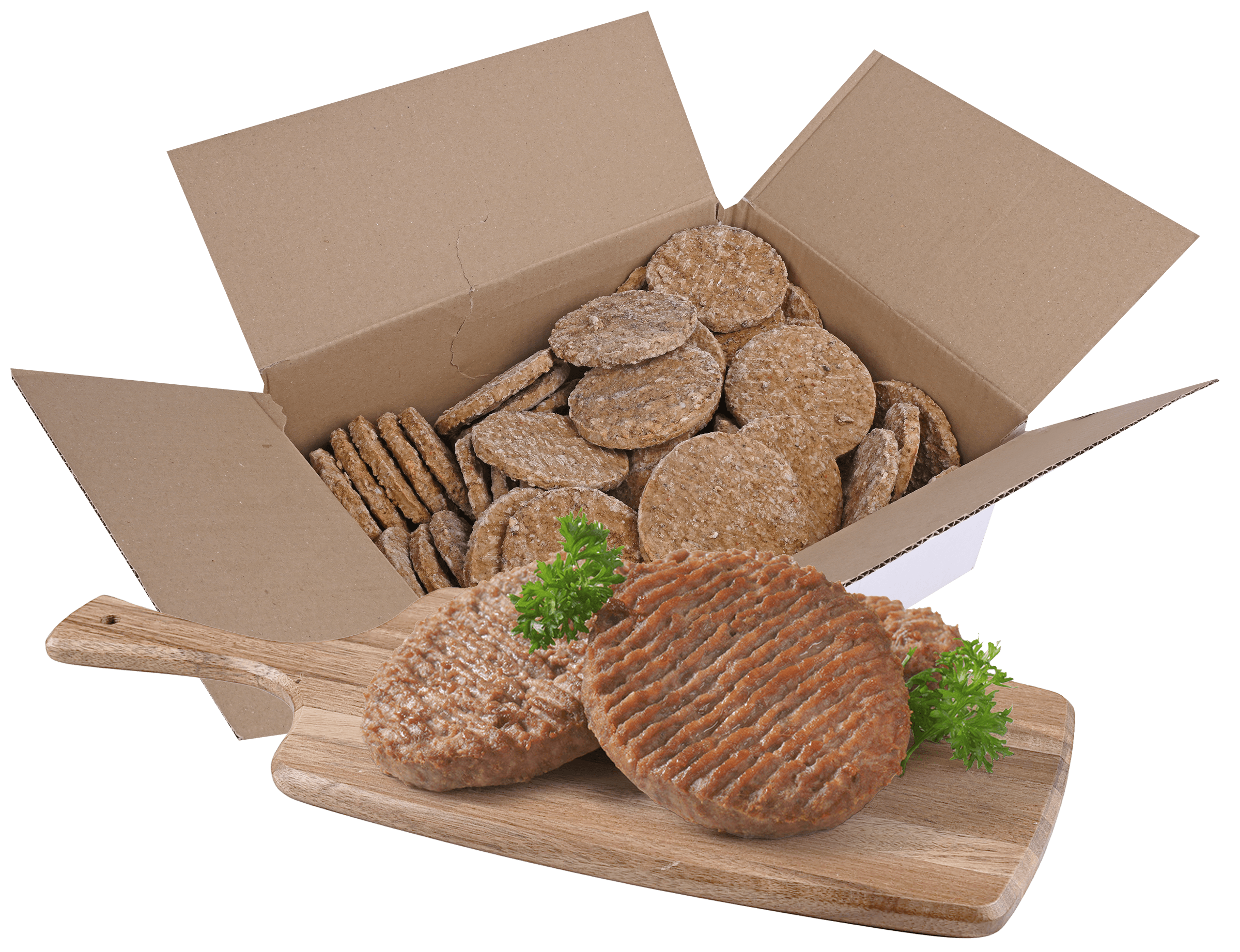 5kg Gegaarde Hamburger 90g Kant & Klaar ca. 55st