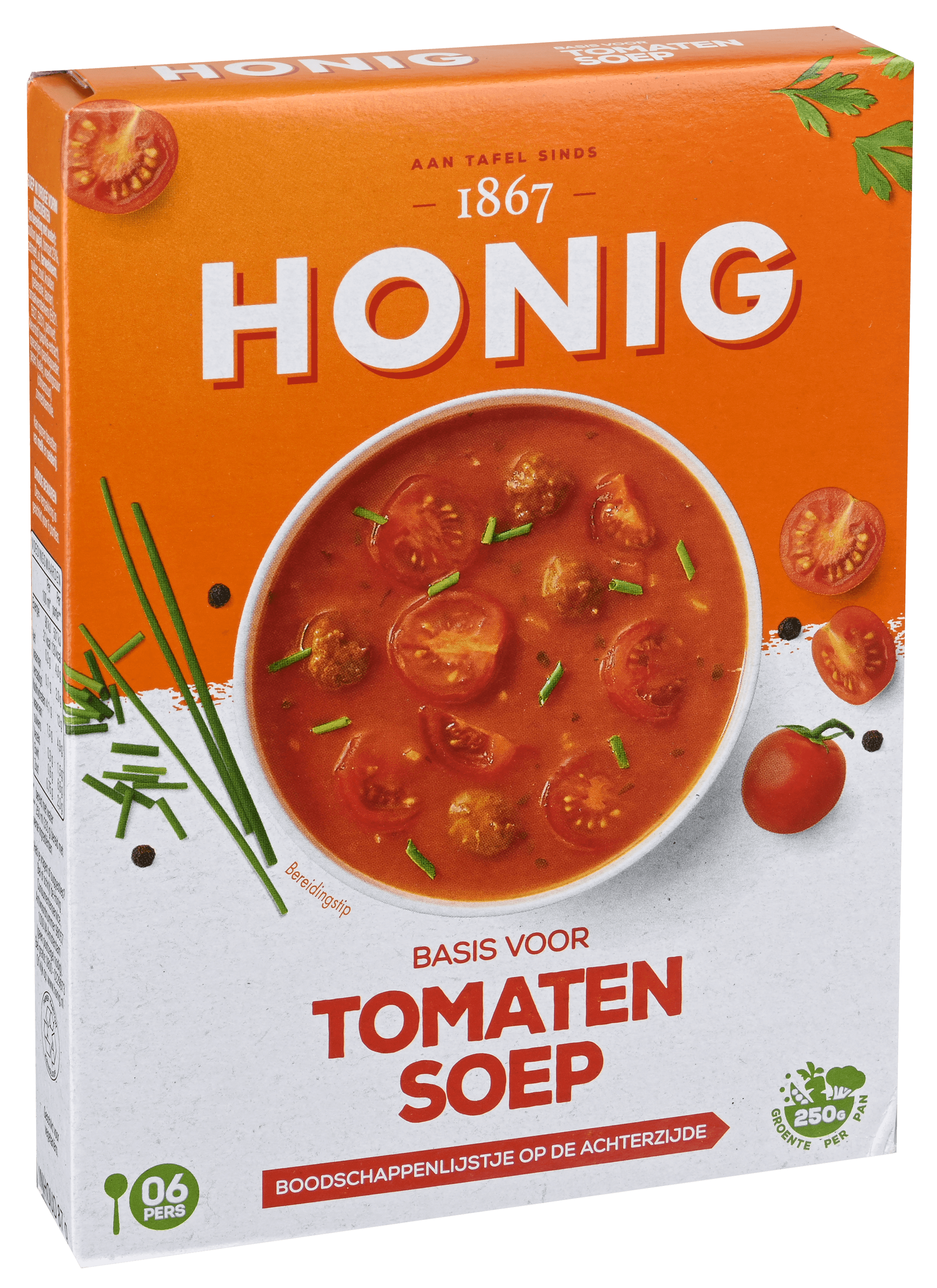 5 pakken Honig Basis voor Tomatensoep 87g