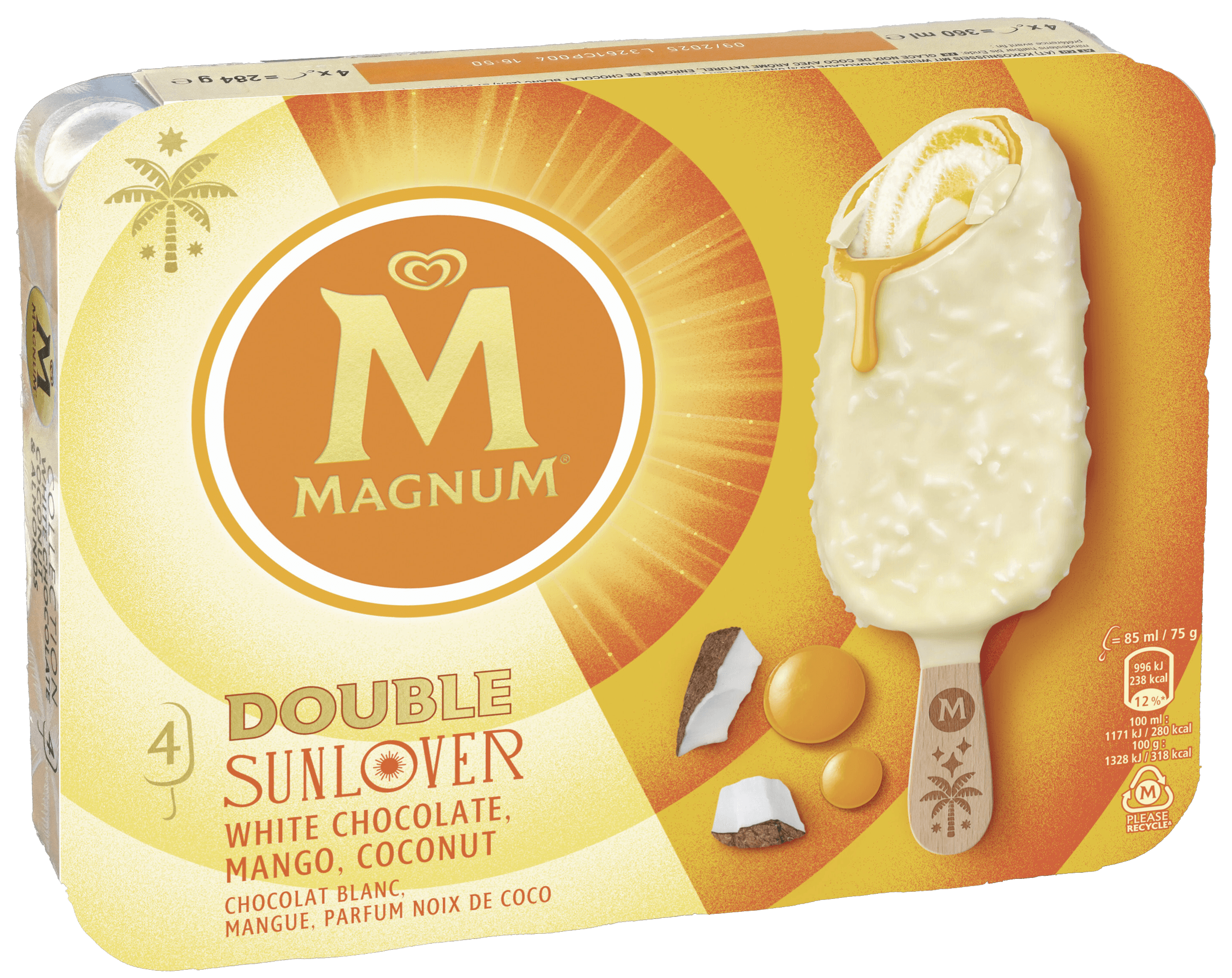 2 pakken Magnum Double Sunlover 4x85ml