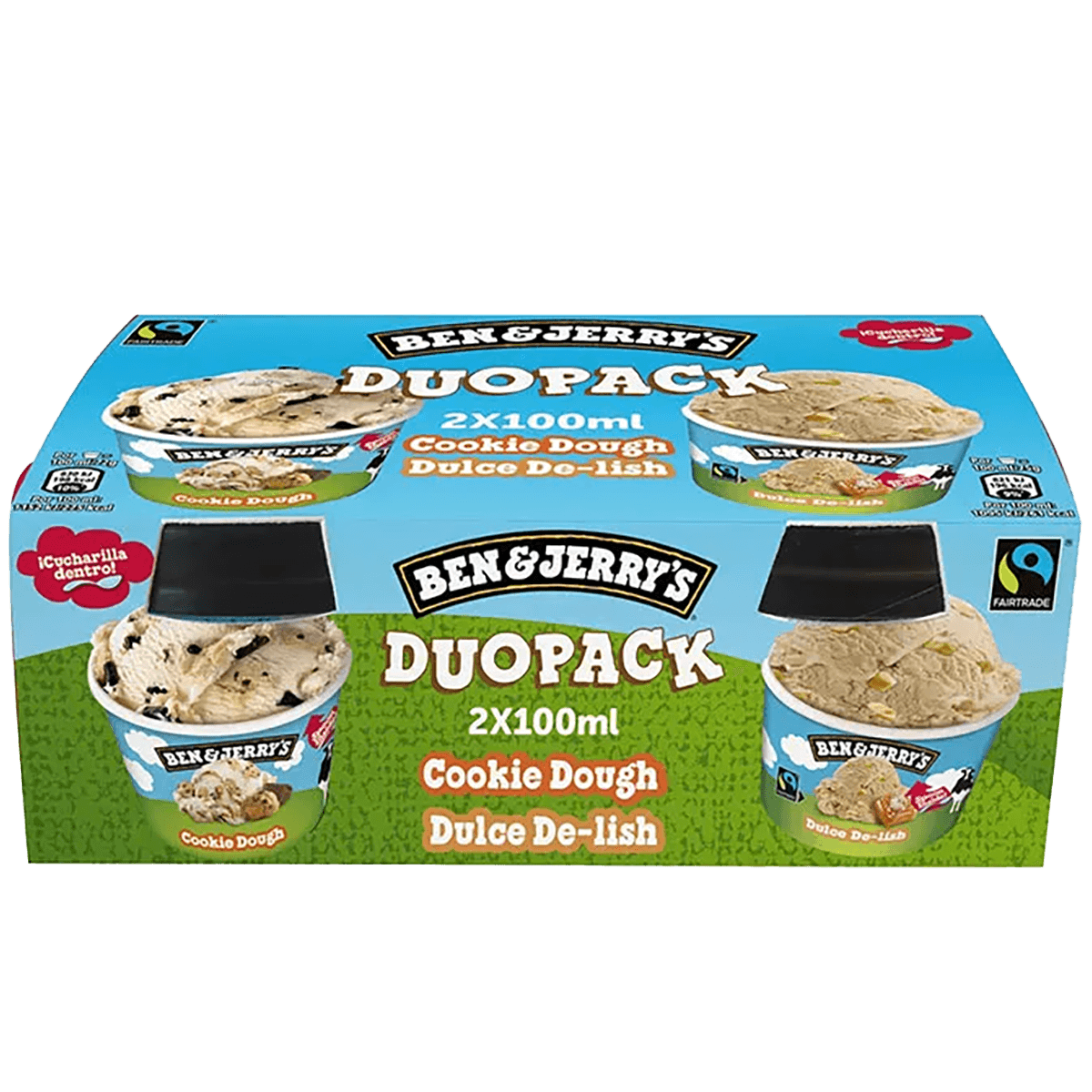 Ben & Jerry's CookieDough + DulceDe-Lish 2x100ml