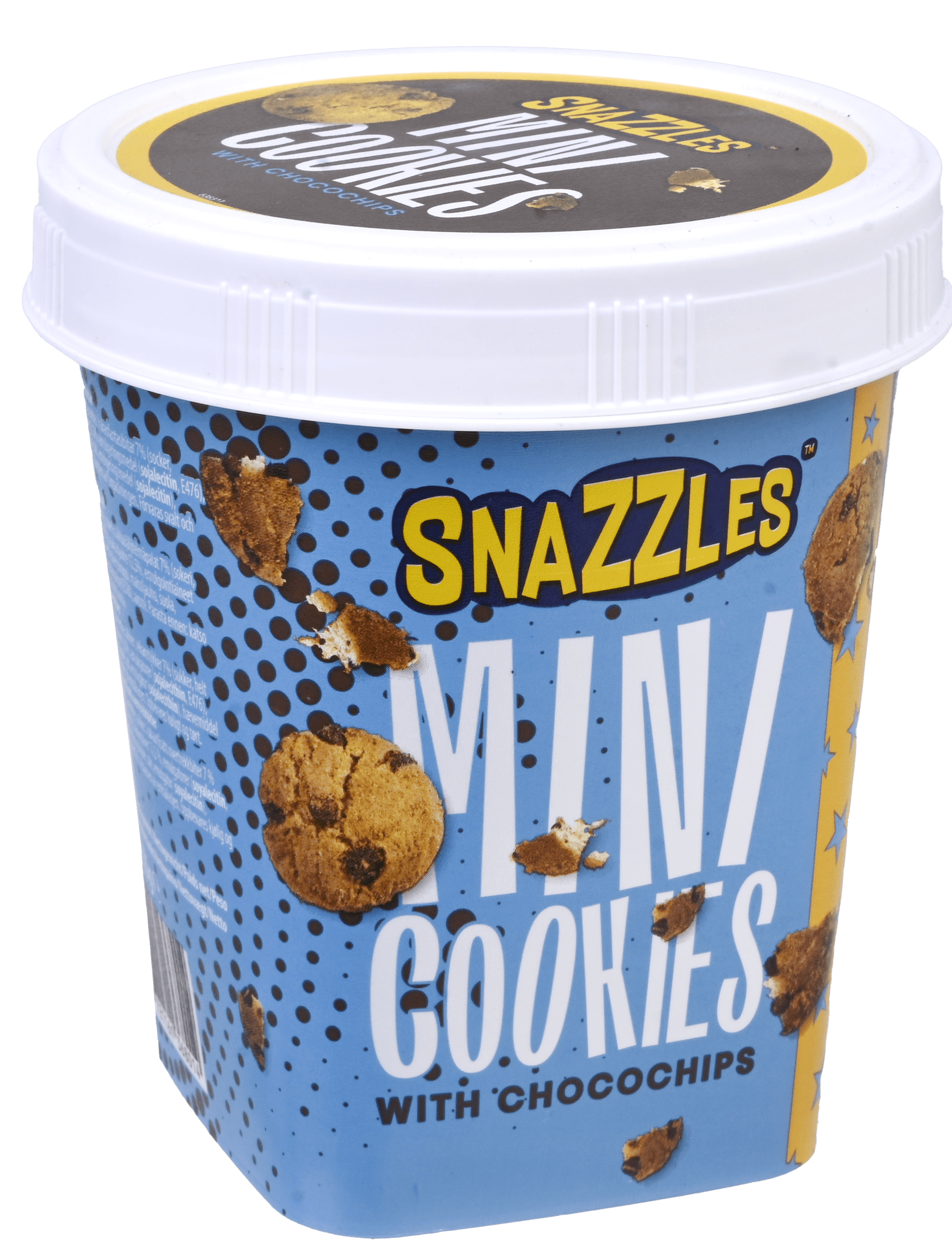 3 bekers Snazzles Mini Choco Cookies with Chocochips 125g