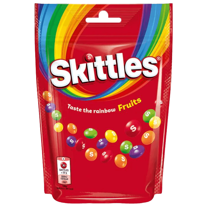 2 zakken Skittles Fruits 136g