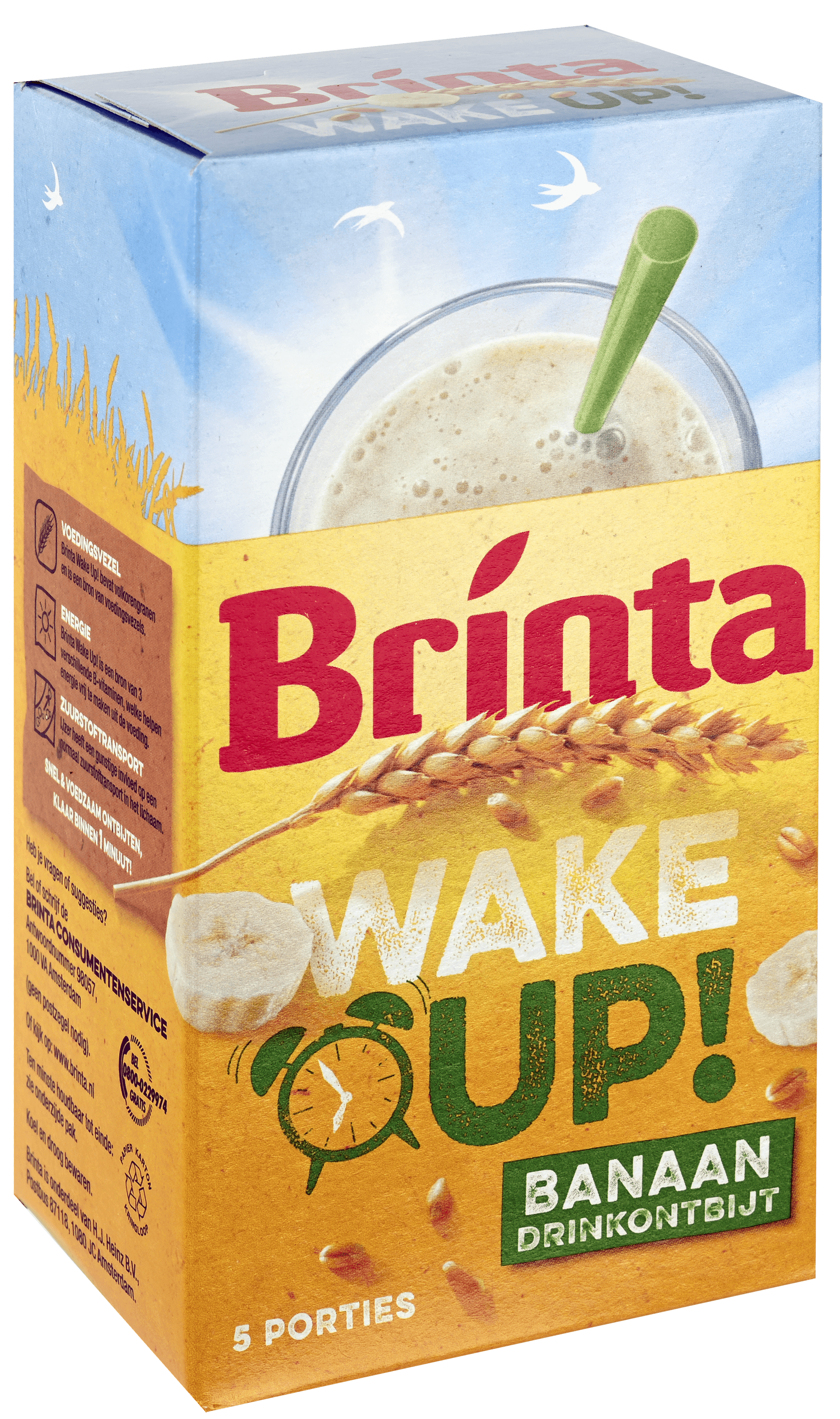 2 pakken Brinta Wake Up! ontbijtgranen banaan 110 g