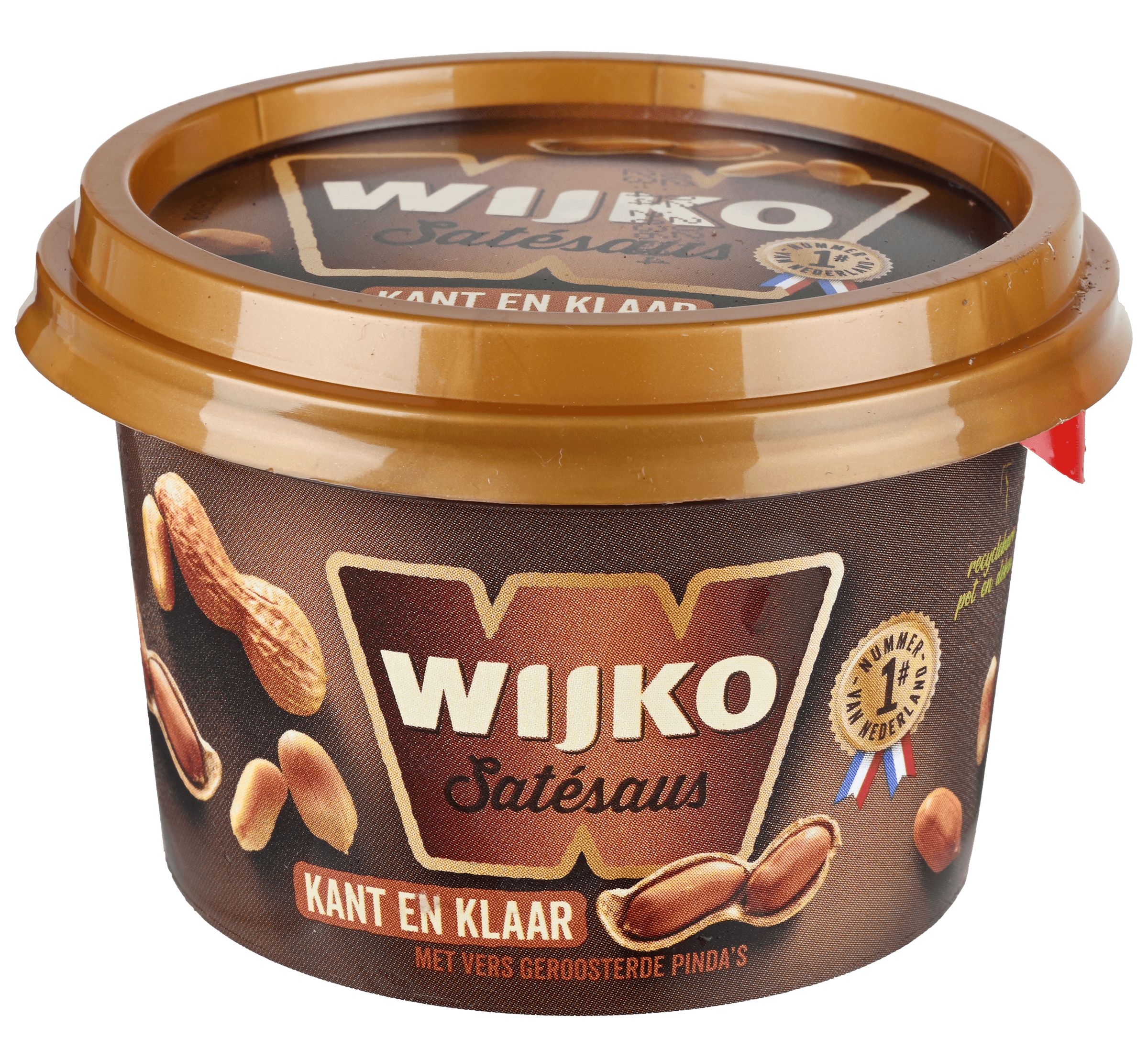 Bakje Wijko satésaus kant en klaar mini, bruin, 3 x 1 pot