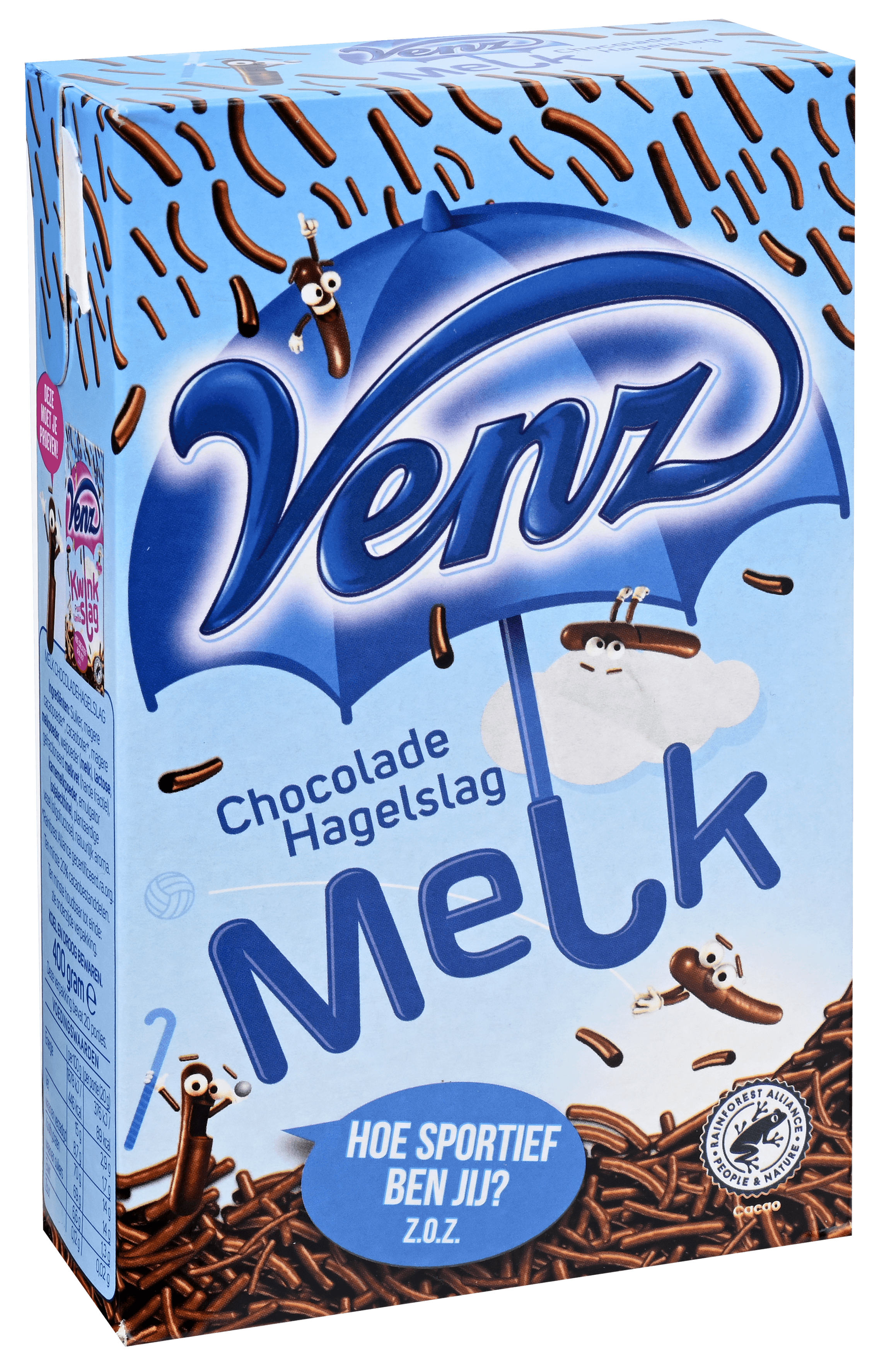 2 pakken Venz Hagelslag Melk 400g