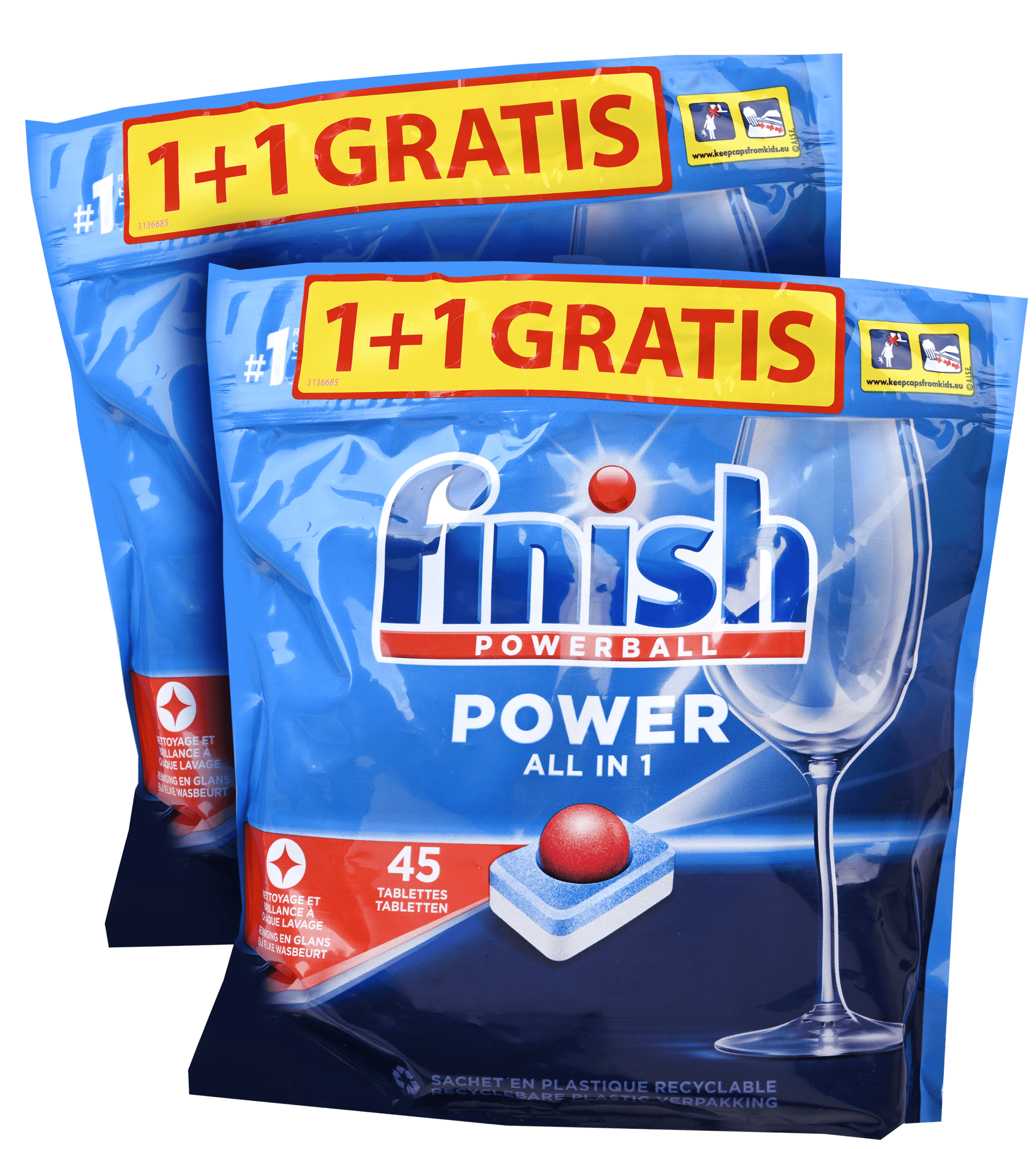 Finish Powerball All-in-1 Vaatwastabs 2x45st