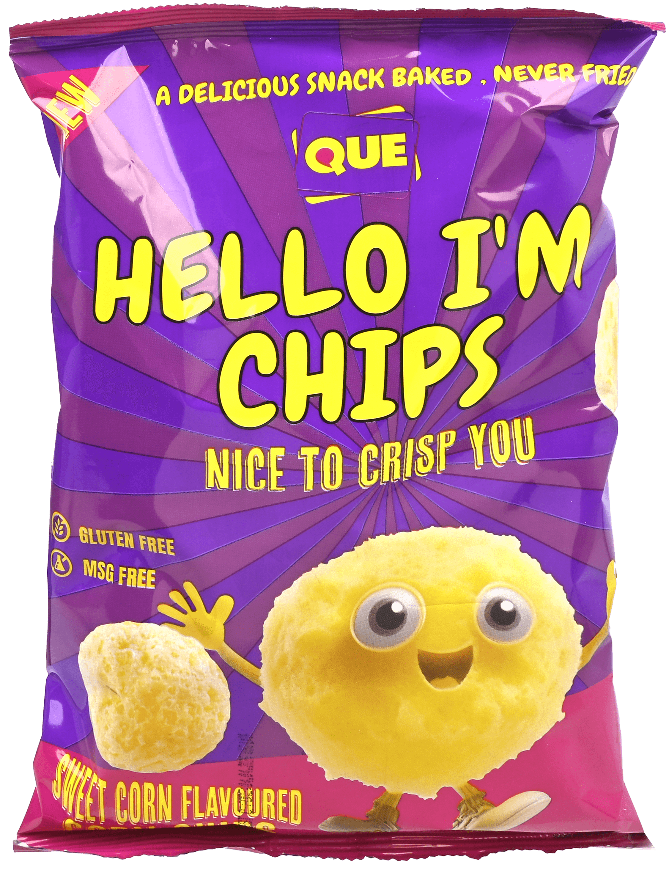 5 zakken Hello I'm Chips Sweet Corn 60g