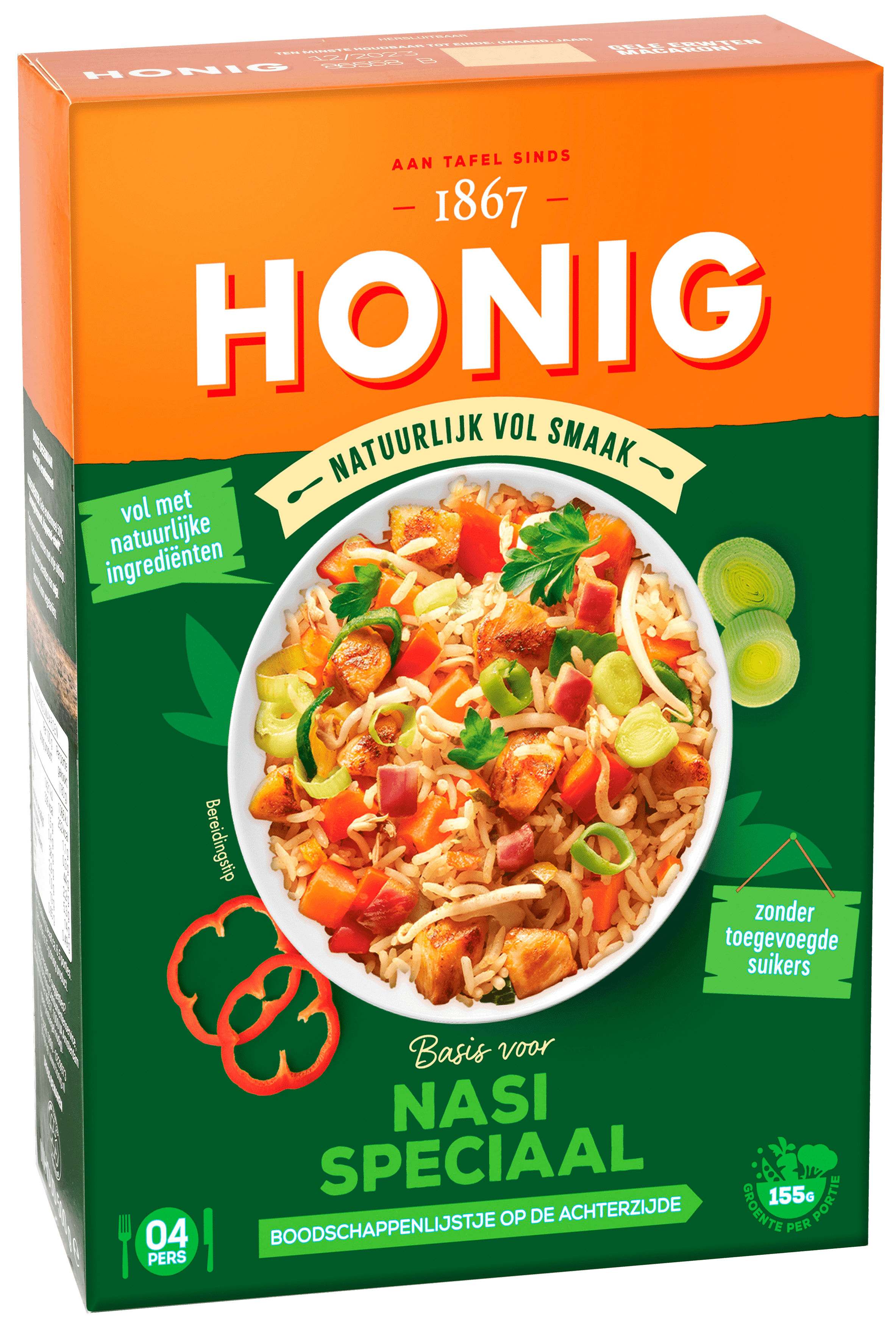 5 pakken Honig Basis voor Nasi Speciaal 36g