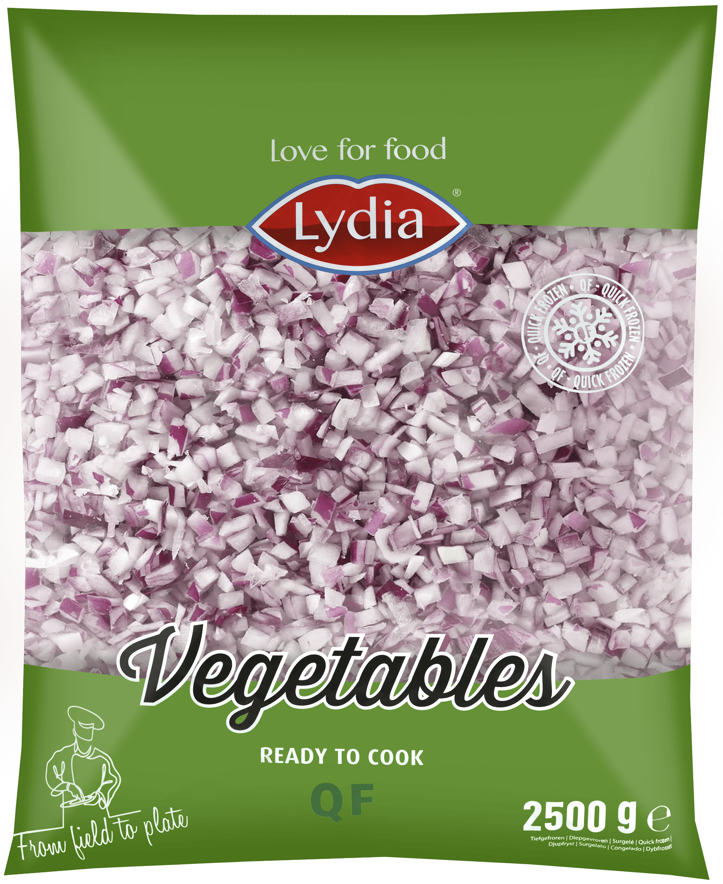 Lydia Uienblokjes rood 10mm 2,5kg