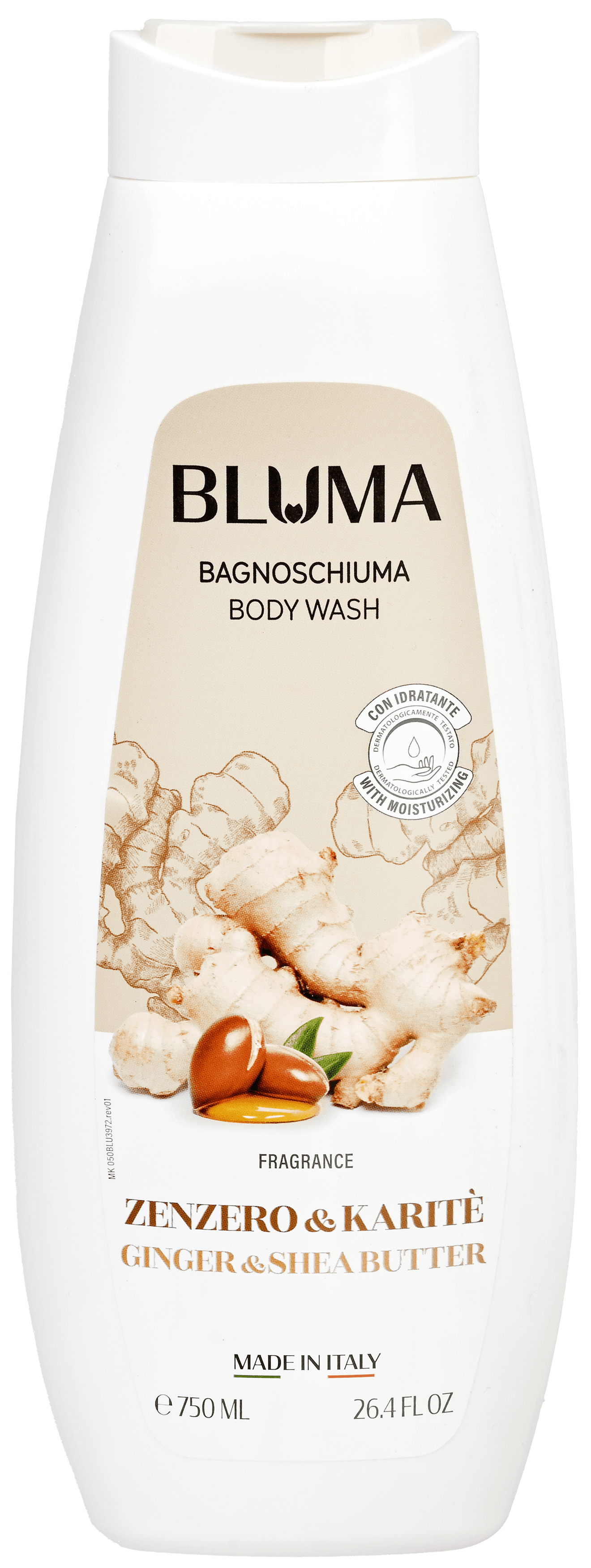2 flessen Bluma Douche Ginger & Shea Butter 750ml