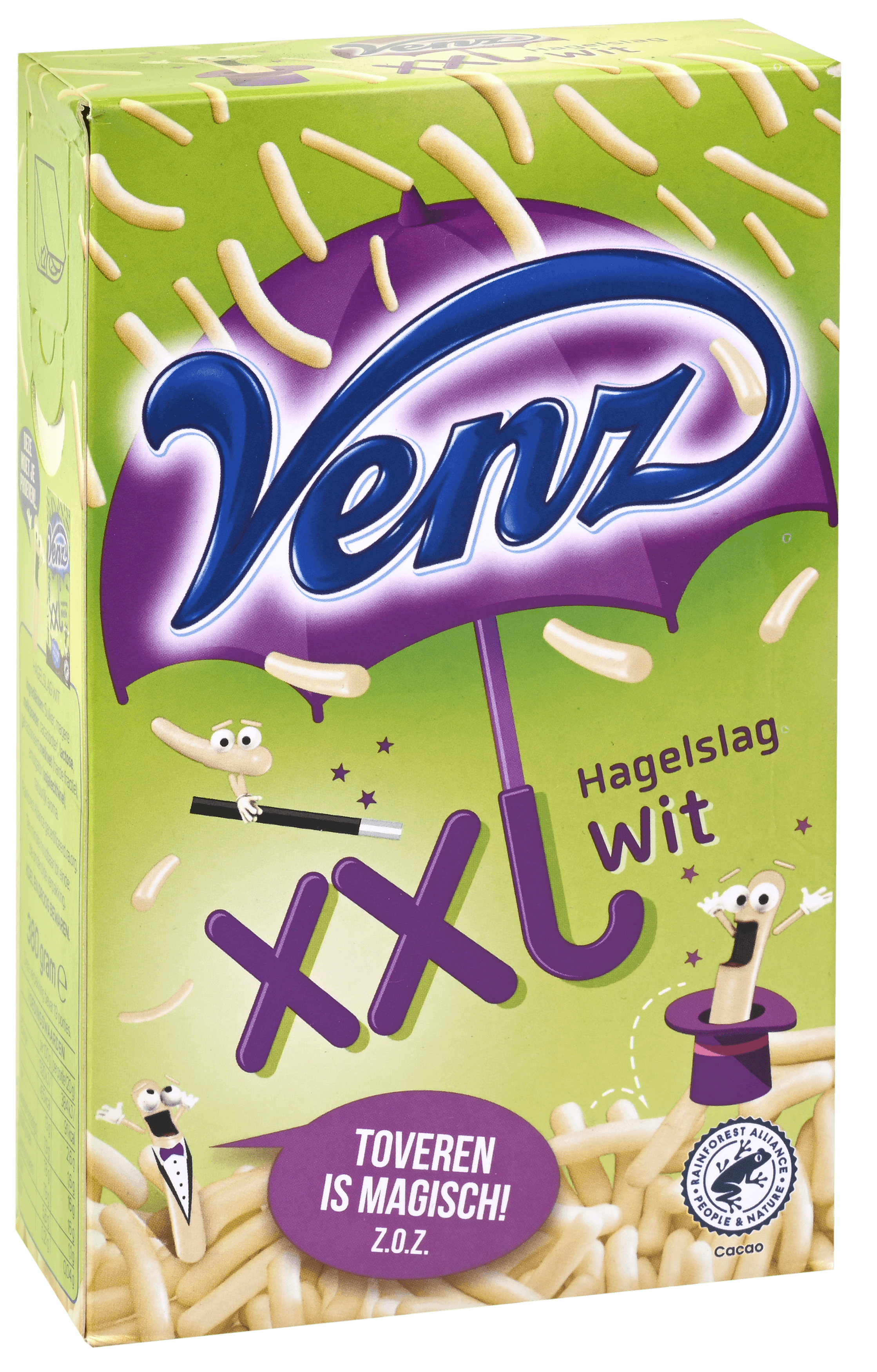 2 pakken Venz XXL hagelslag wit 380 g