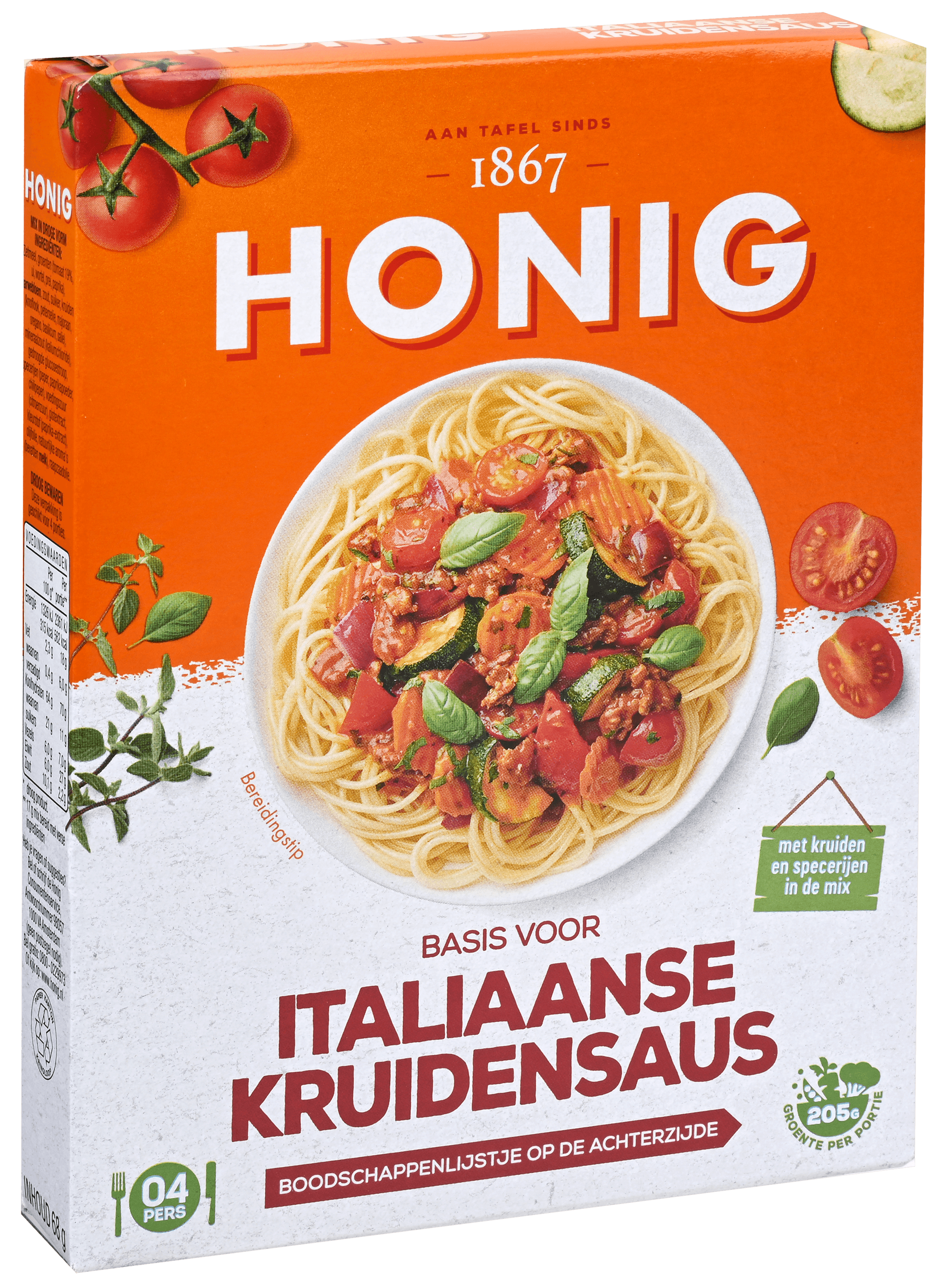 5 pakken Honig Basis voor Italiaanse Kruidensaus 68g