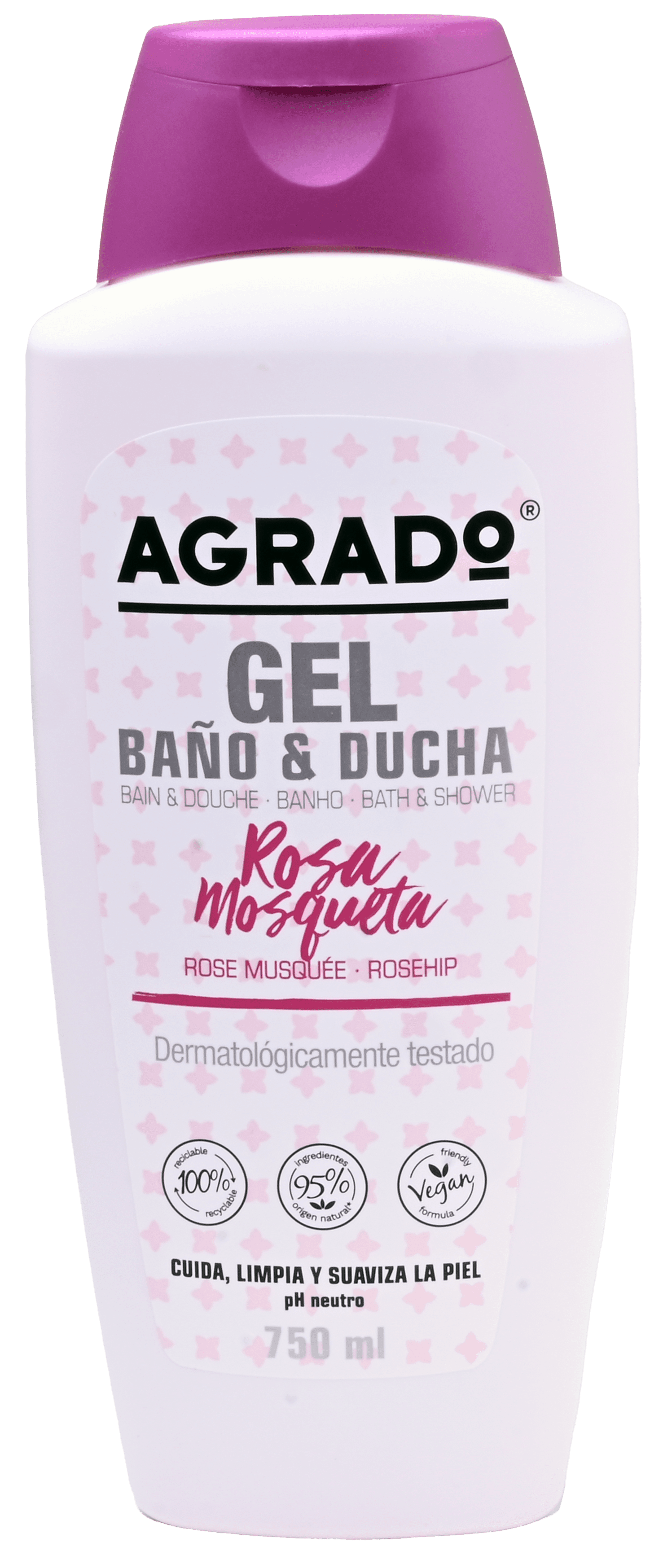 2 flessen Agrado Douchel Roseship 750ml