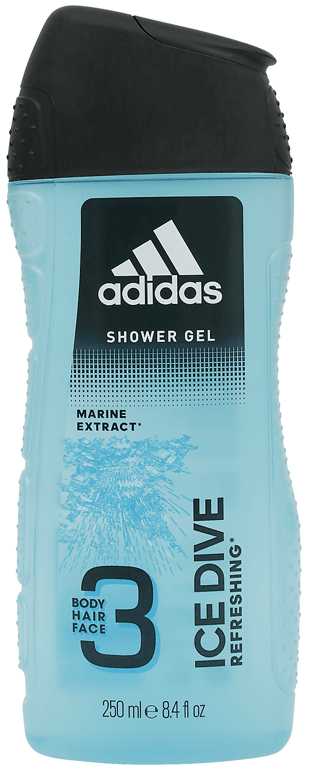 2 flessen Adidas 3 in 1 Douche Ice Dive 250ml