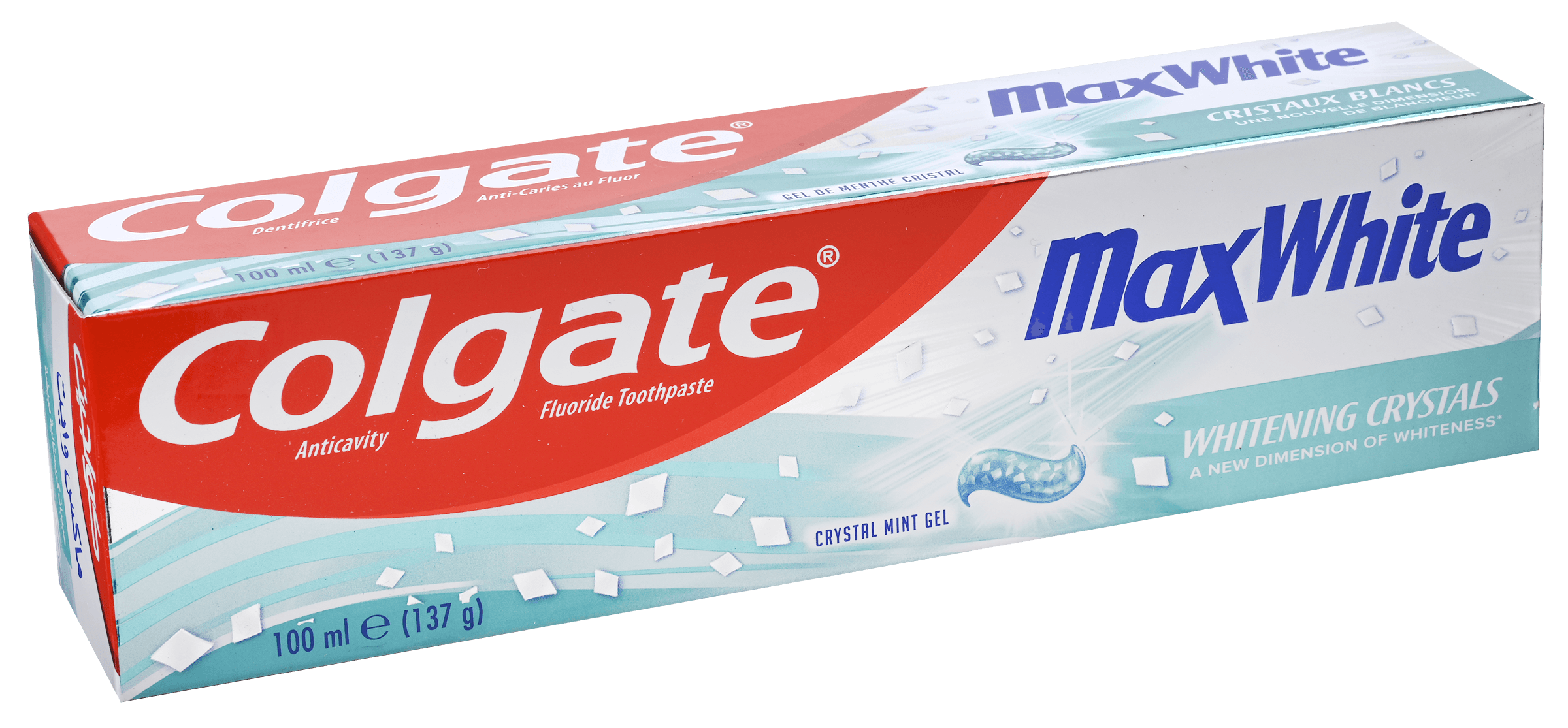 2 tubes Colgate Tandpasta Max White Crystal Mint 100ml