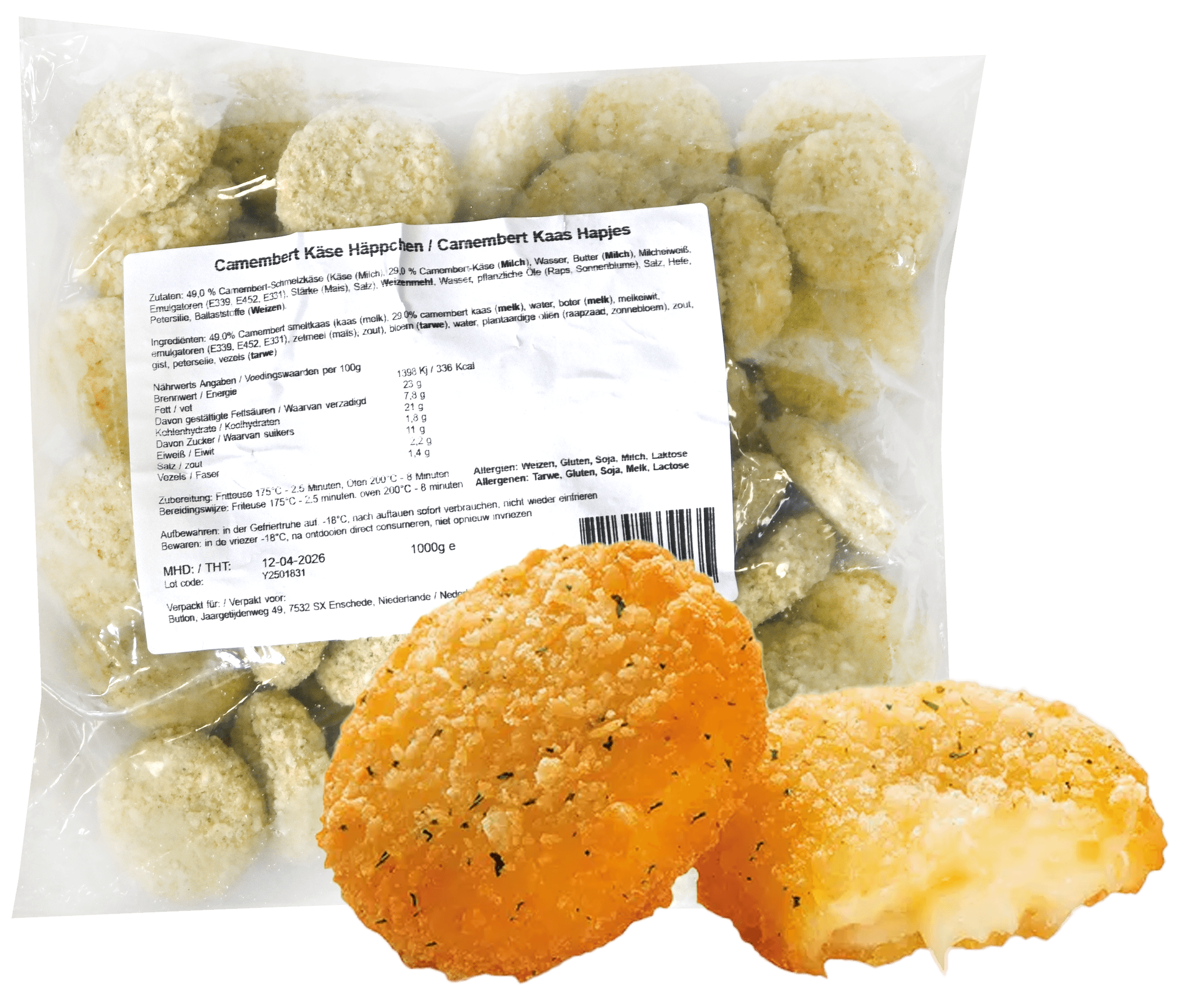 Kaashapjes Camembert 1kg