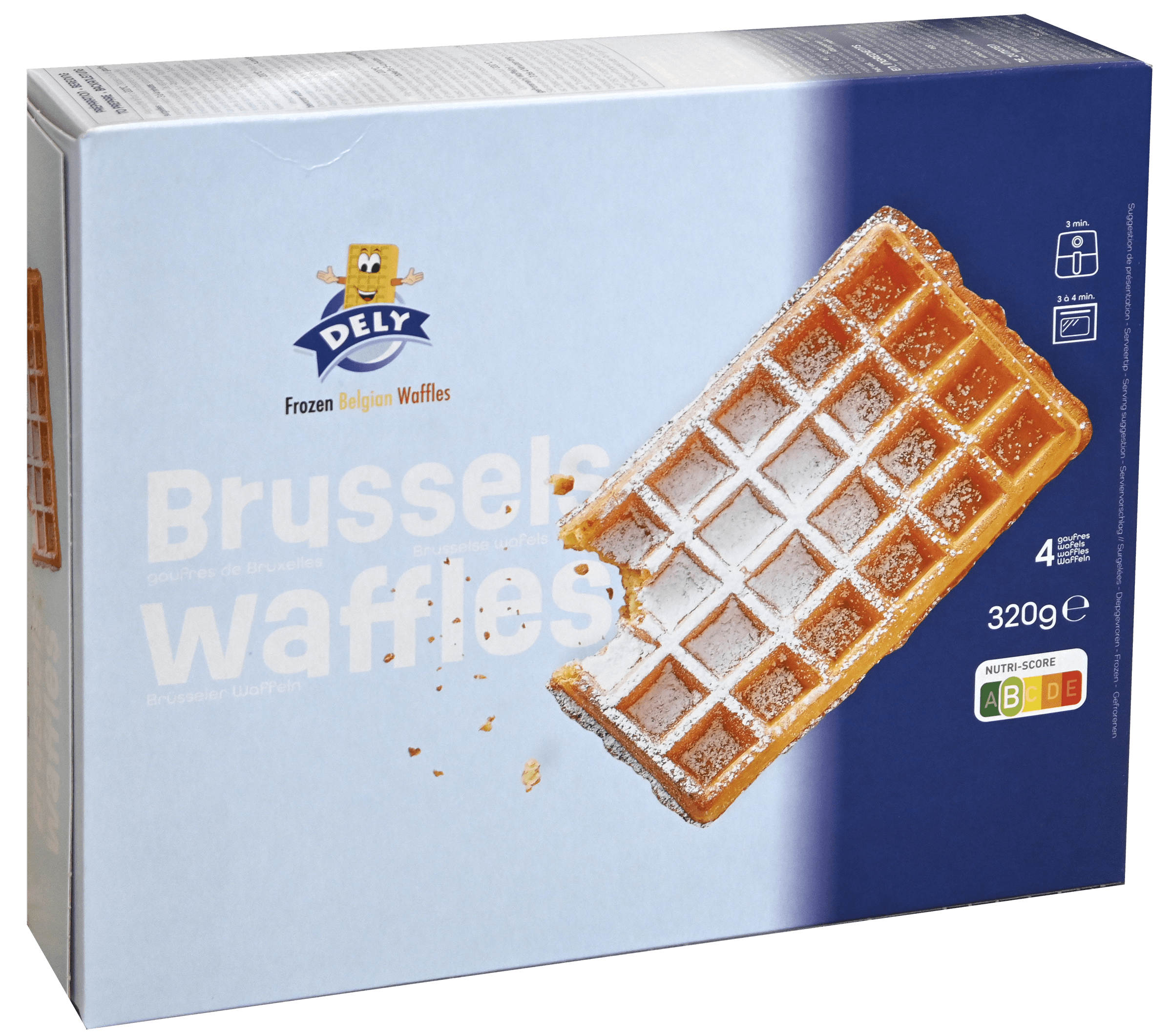 3 pakken Dely Brusselse Wafel 4x80g
