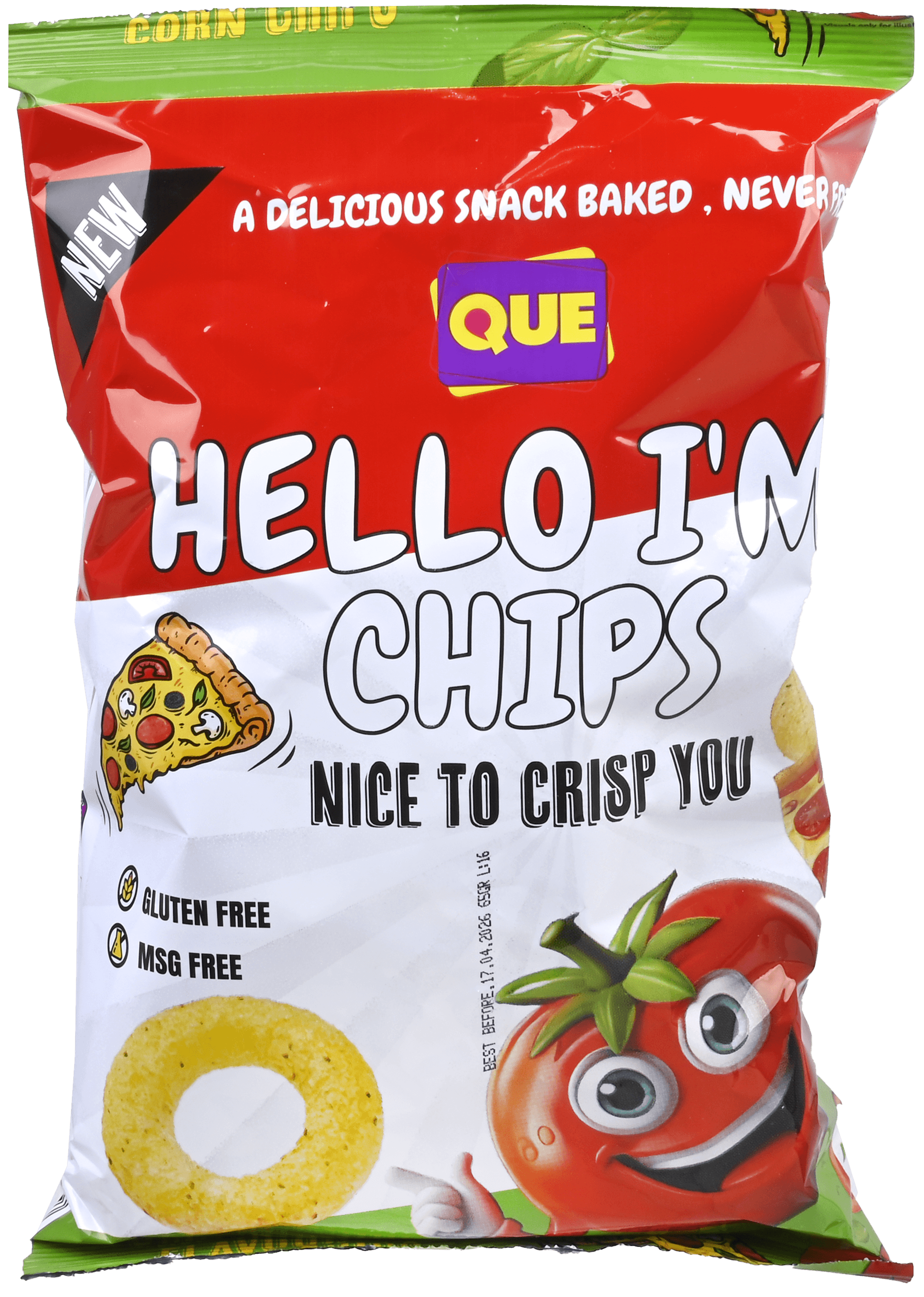 5 zakken Hello I'm Chips Ketchup 65g