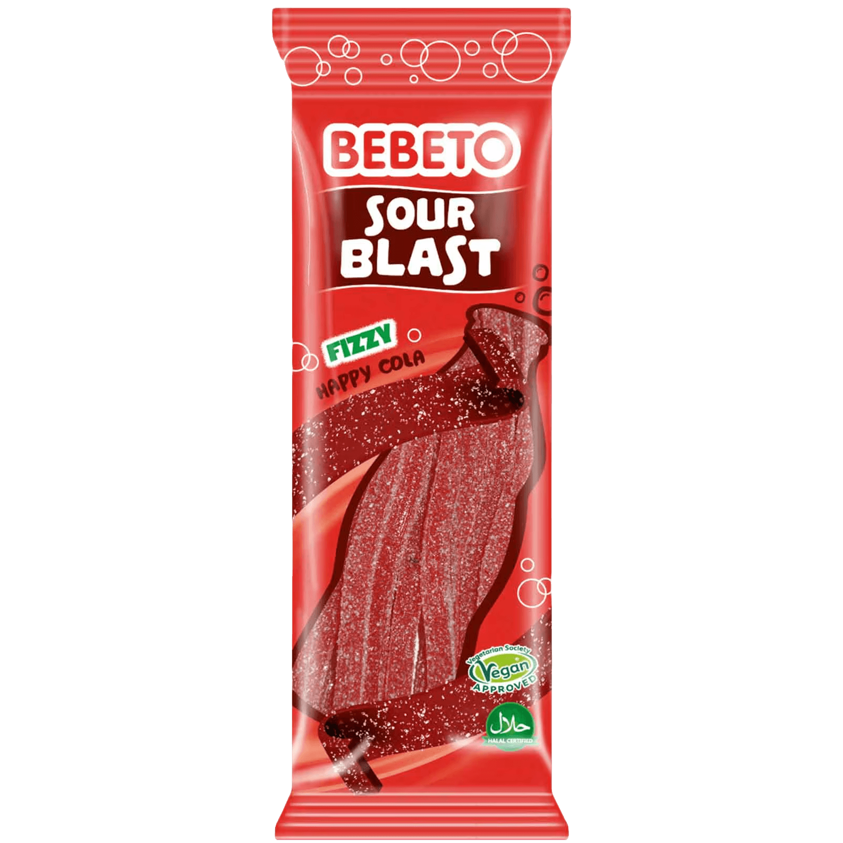 2 zakken Bebeto Candy Sour Blast Fizzy Cola 180g