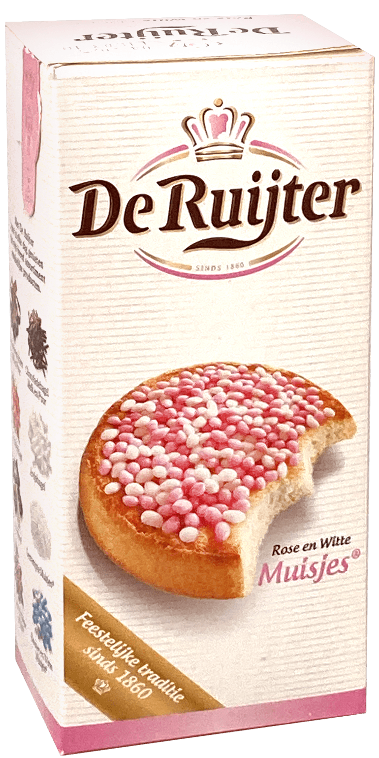 Pak De Ruijter muisjes rose-wit 2 pakken 330 g