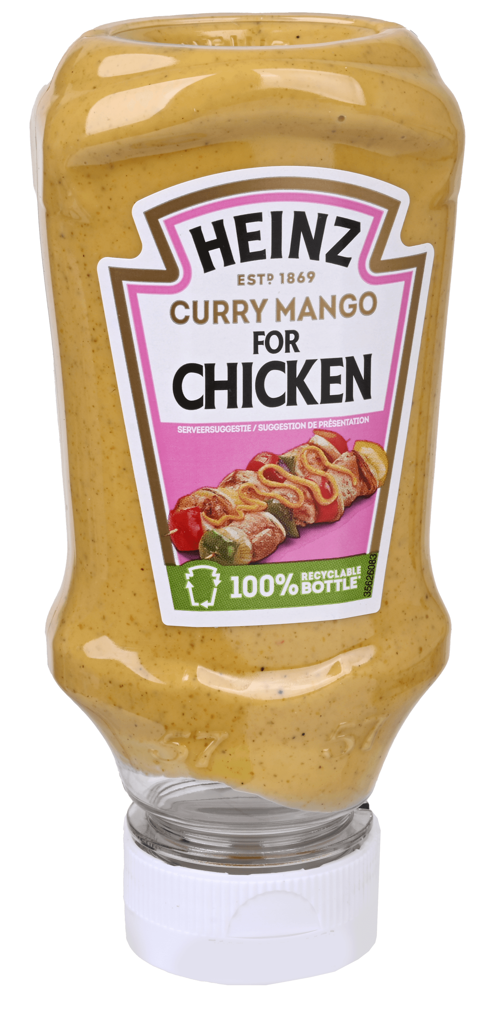 2 flessen Heinz Curry Mangosaus voor Kip 220ml