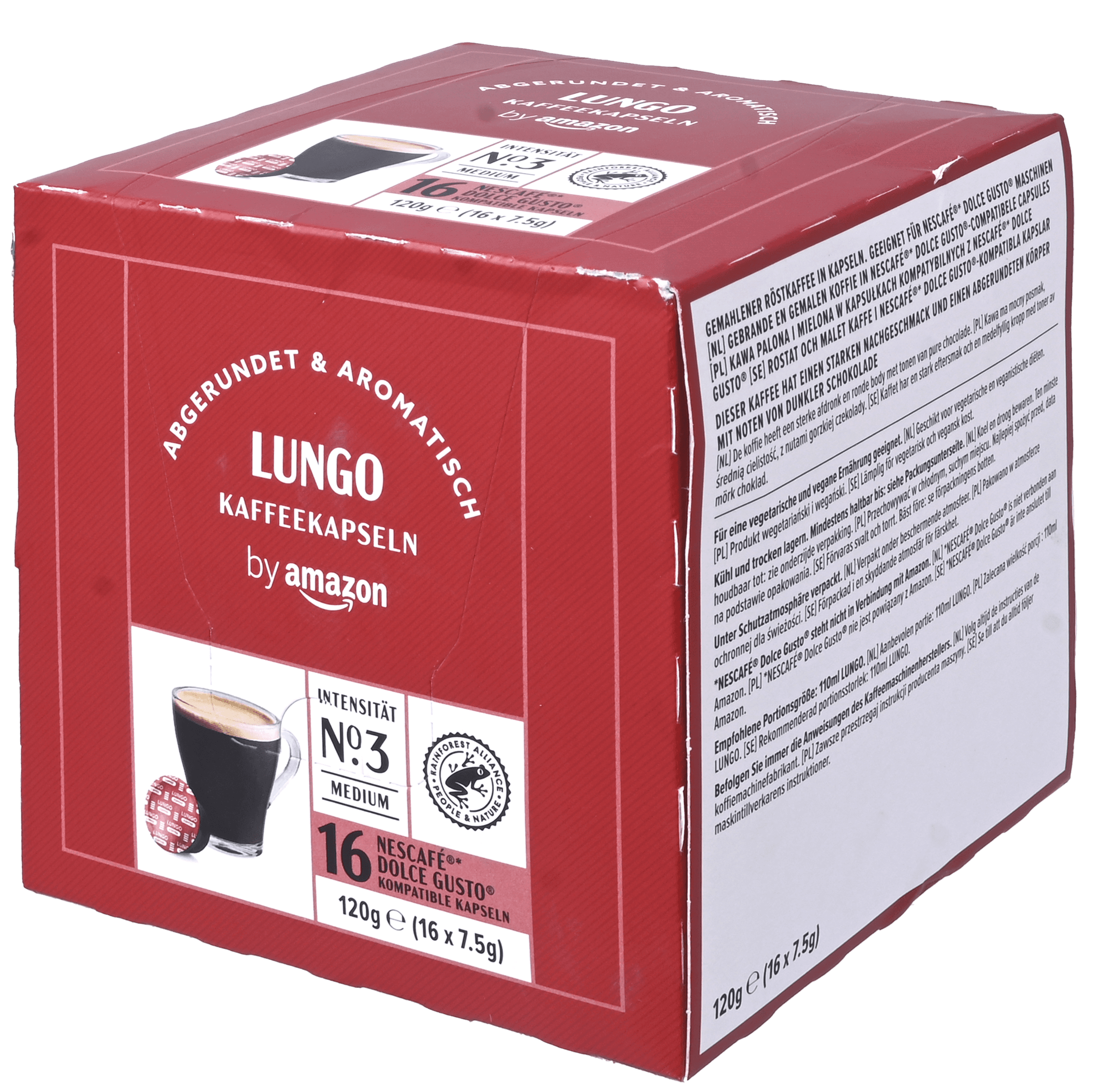 3 pakken Lungo Koffie capsule by Amazon 120g