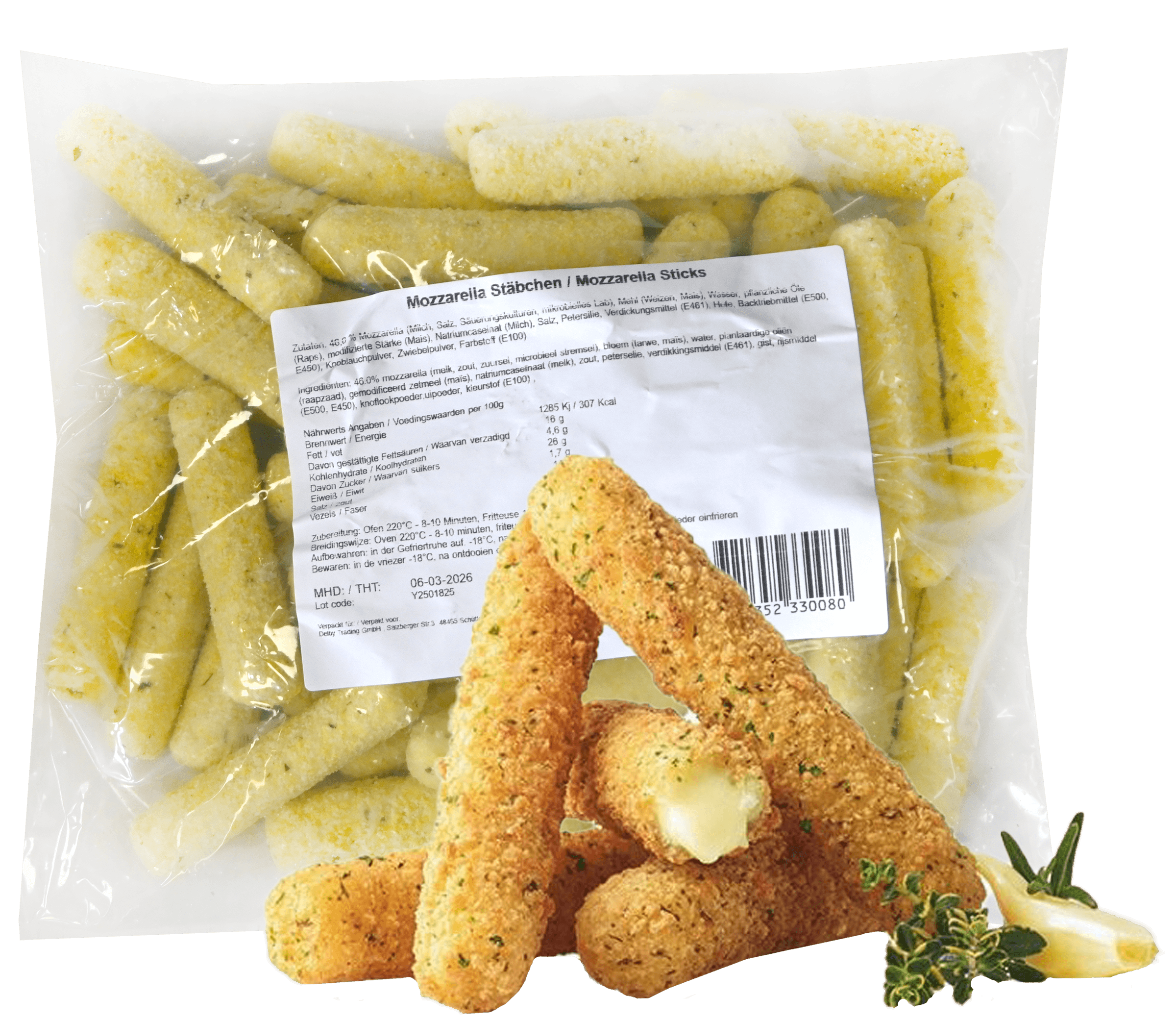 Mozzarellasticks 1kg