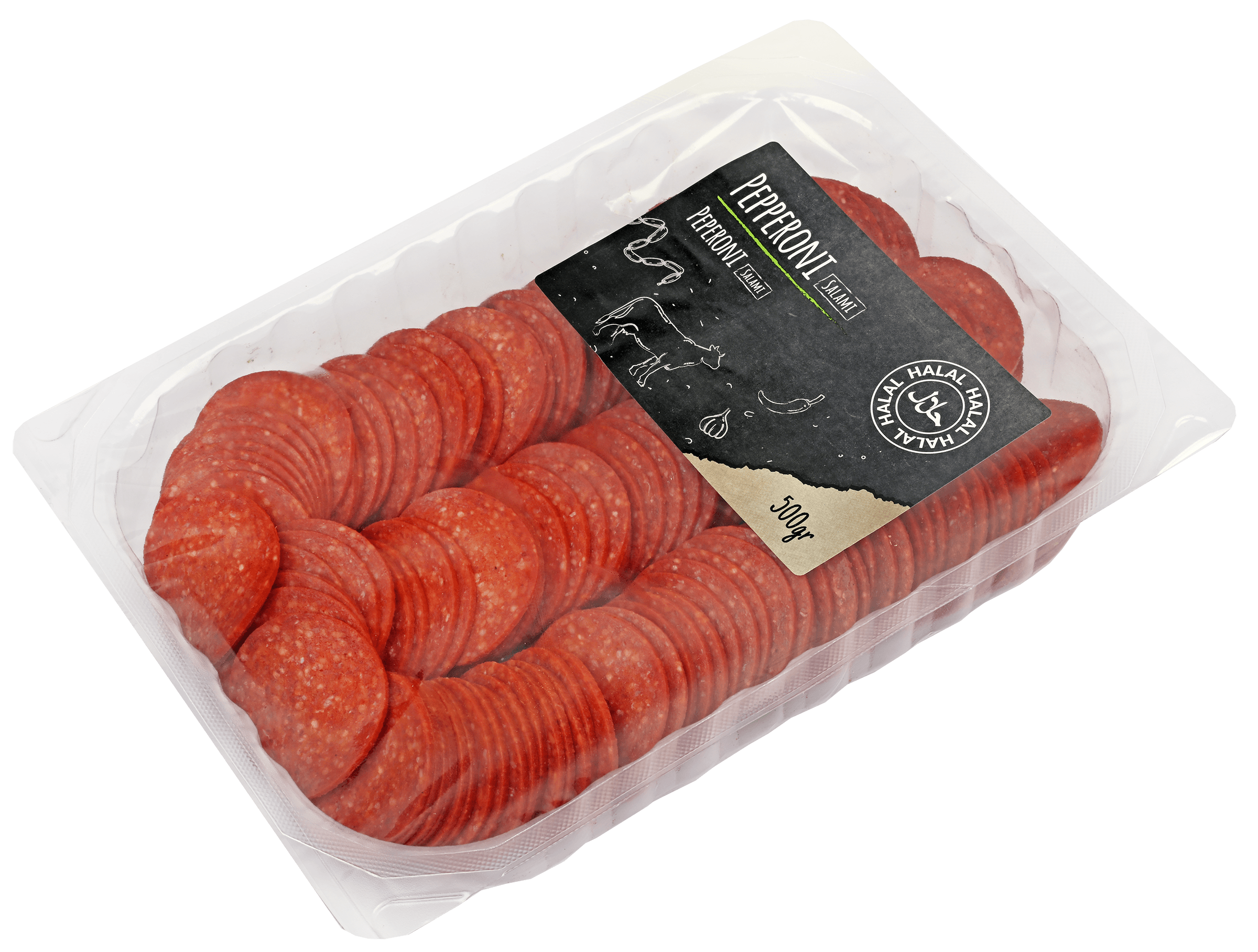 Runder Pepperoni gesneden ca. 500g