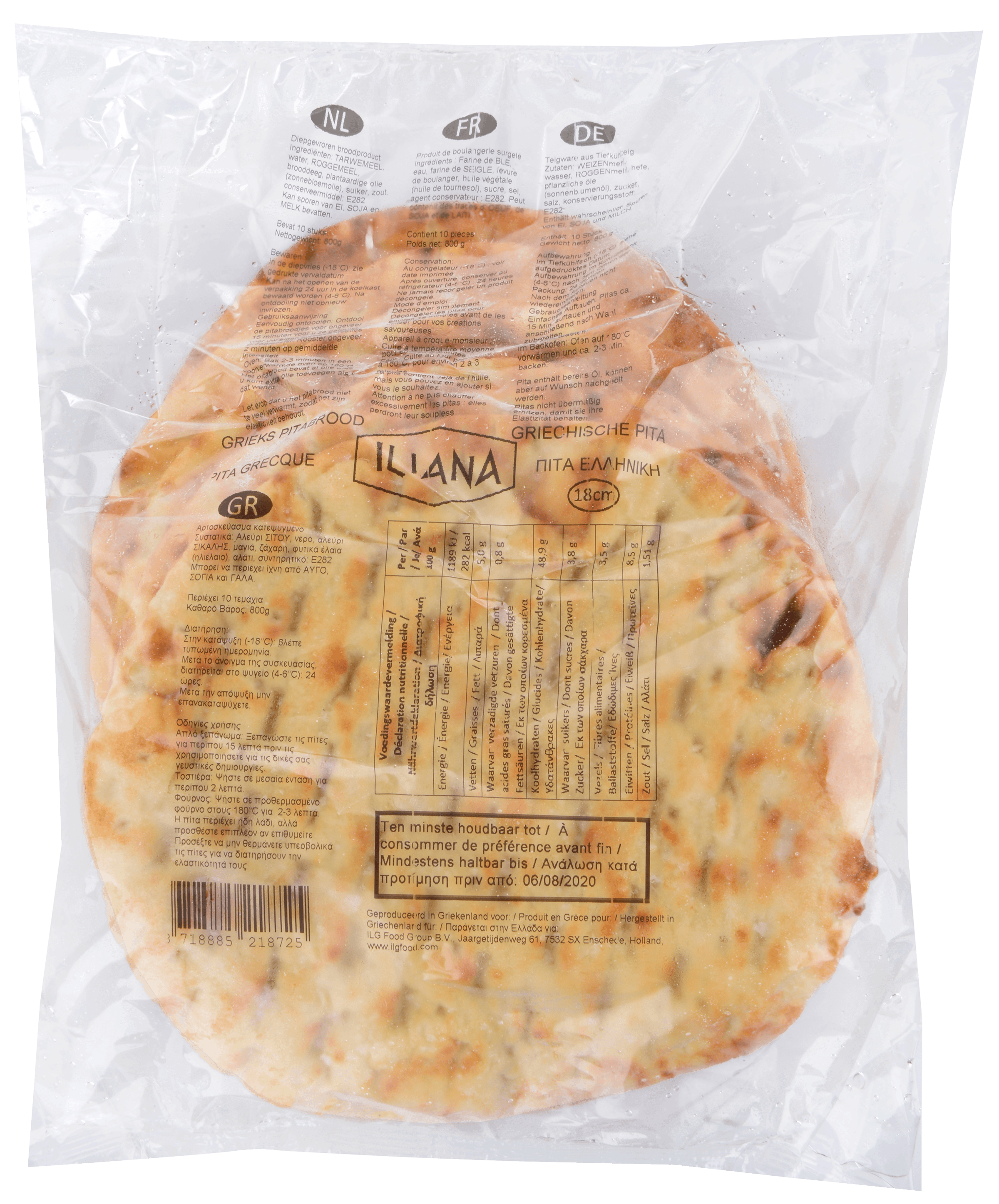 10 stuks Griekse Pita Ø18cm