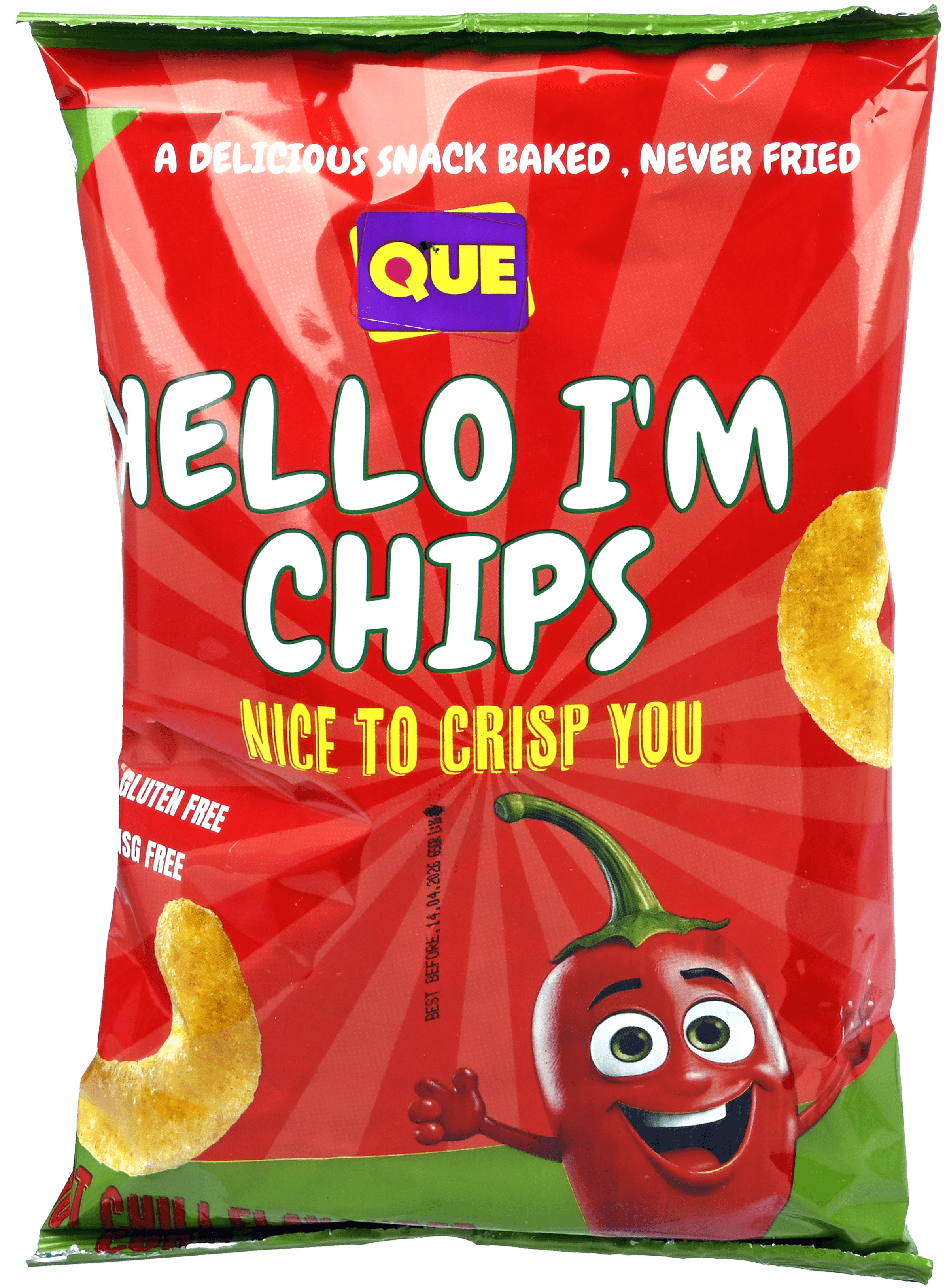 5 zakken Hello I'm Chips Hot & Chill 65g
