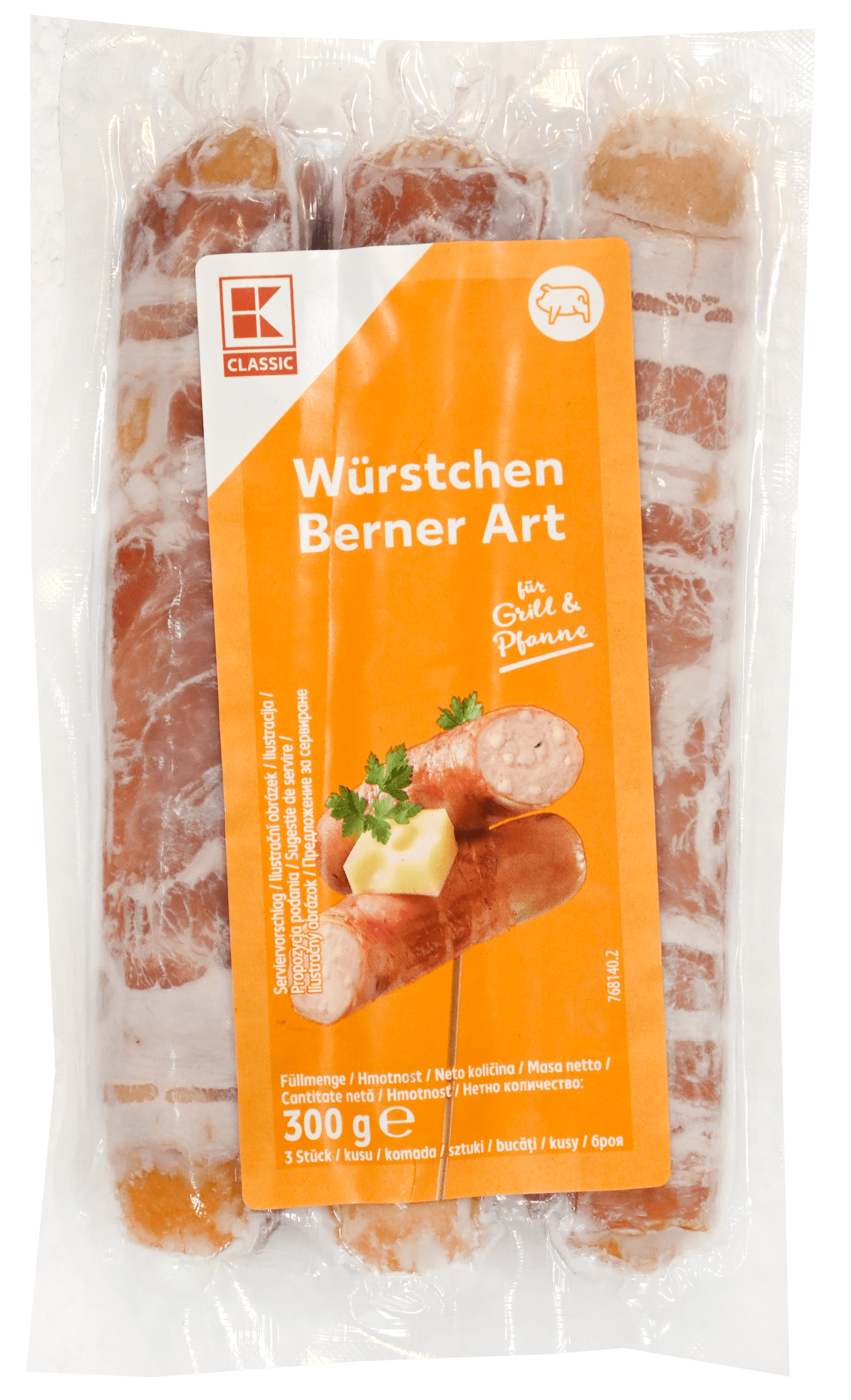 4 pakken Berner Worst Neutrel 300g