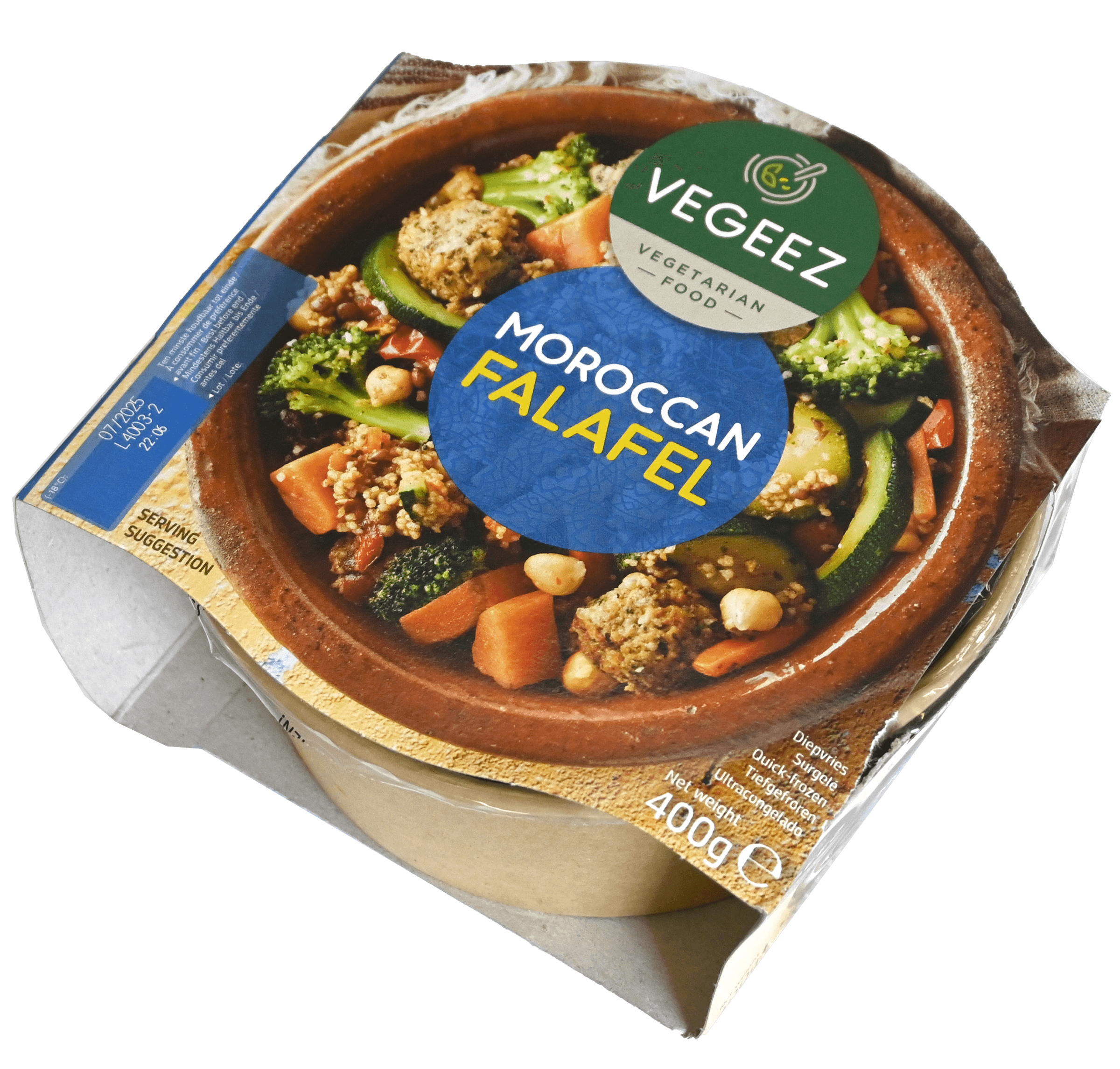 3 bakken Vegan Vegeez Moroccan Falafel 400g