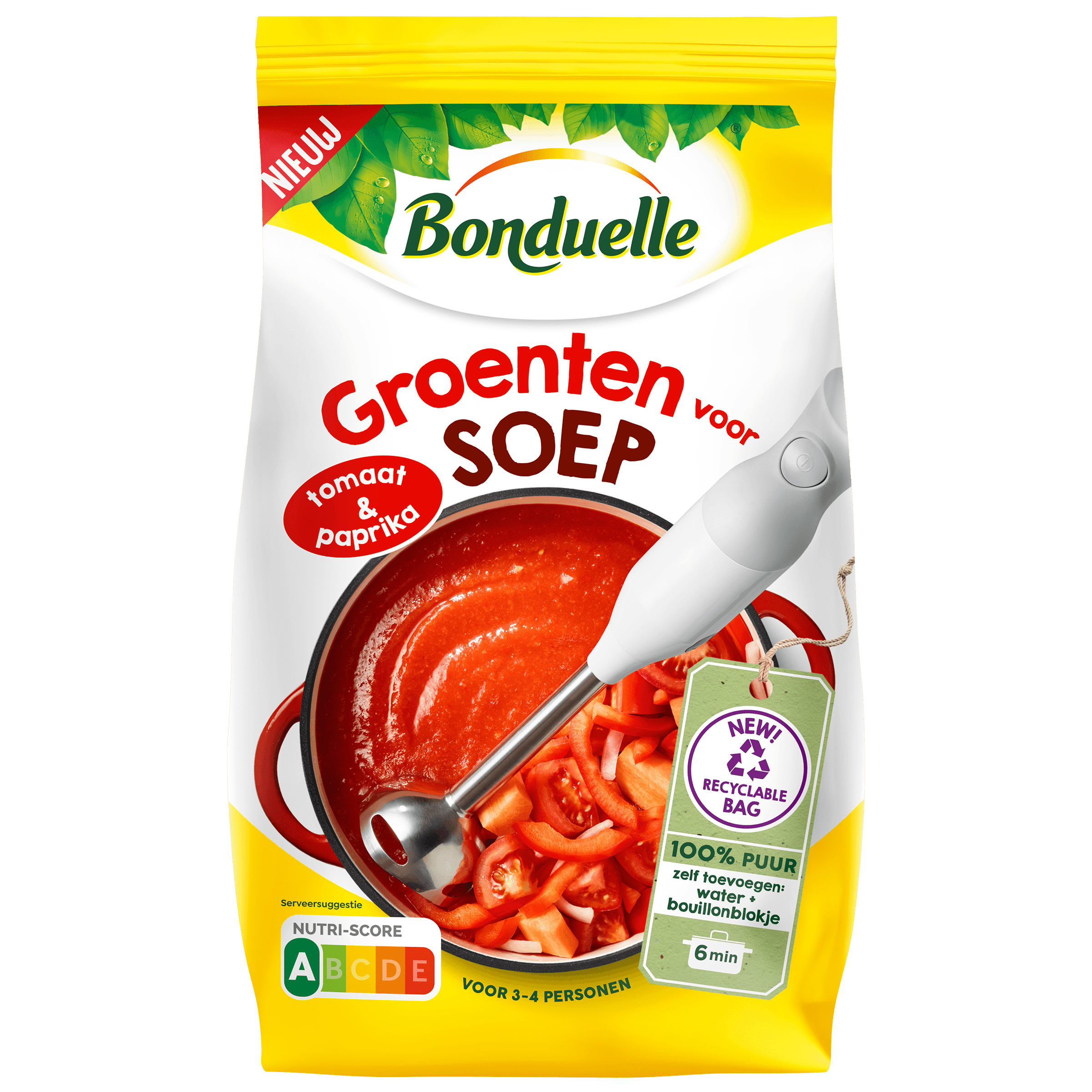 3 zakken Bonduelle Groenten voor Soep 600g