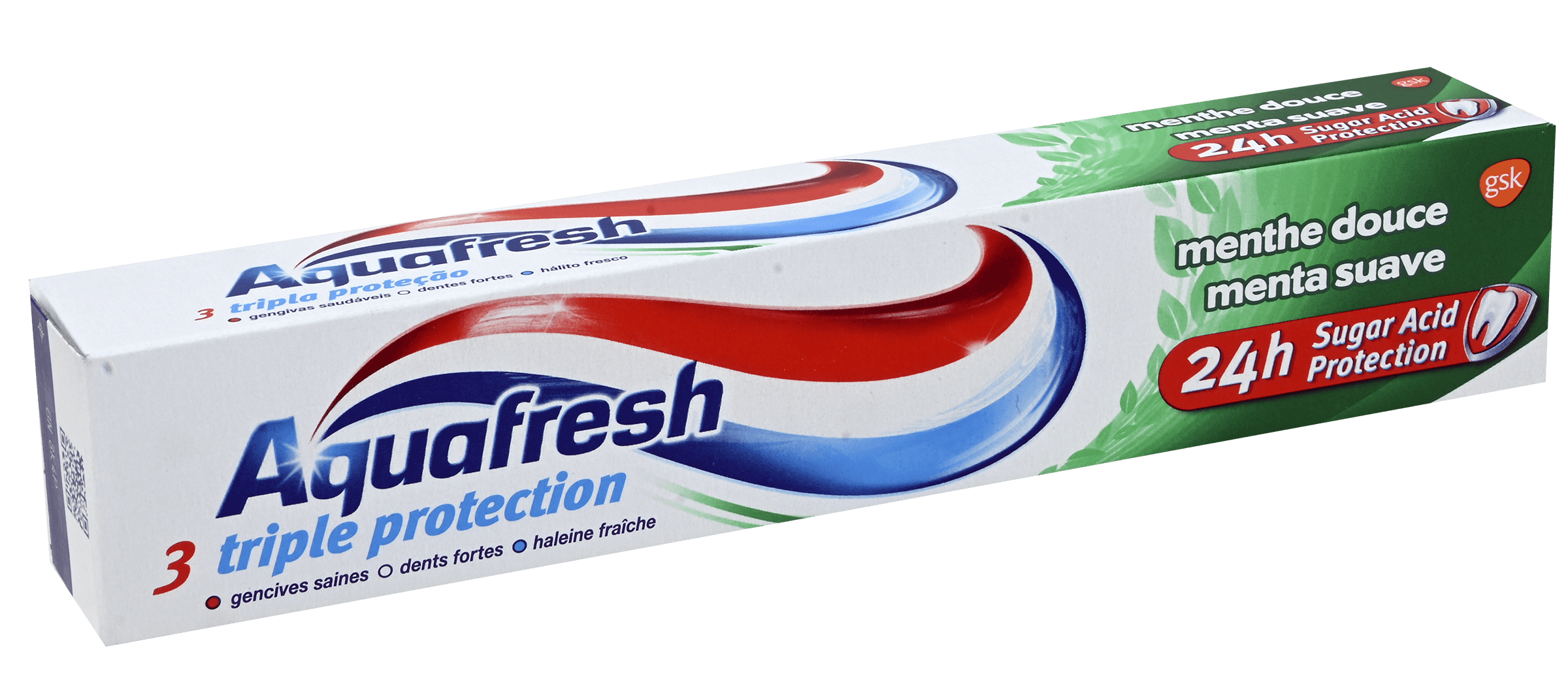 2 tubes Aquafresh Tandpasta Triple Protection Soft Menthol 75ml