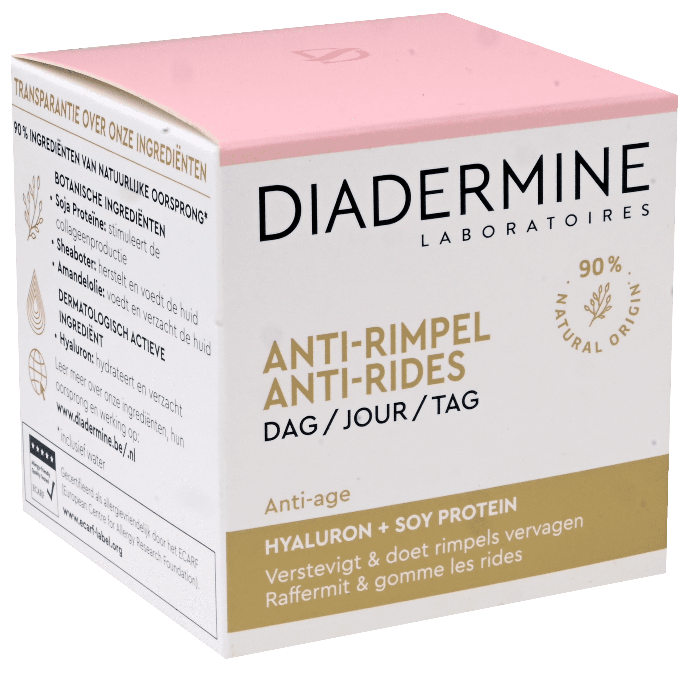 2 potten Diadermine Dagcrème Anti-Rimpel 50ml thumbnail 1