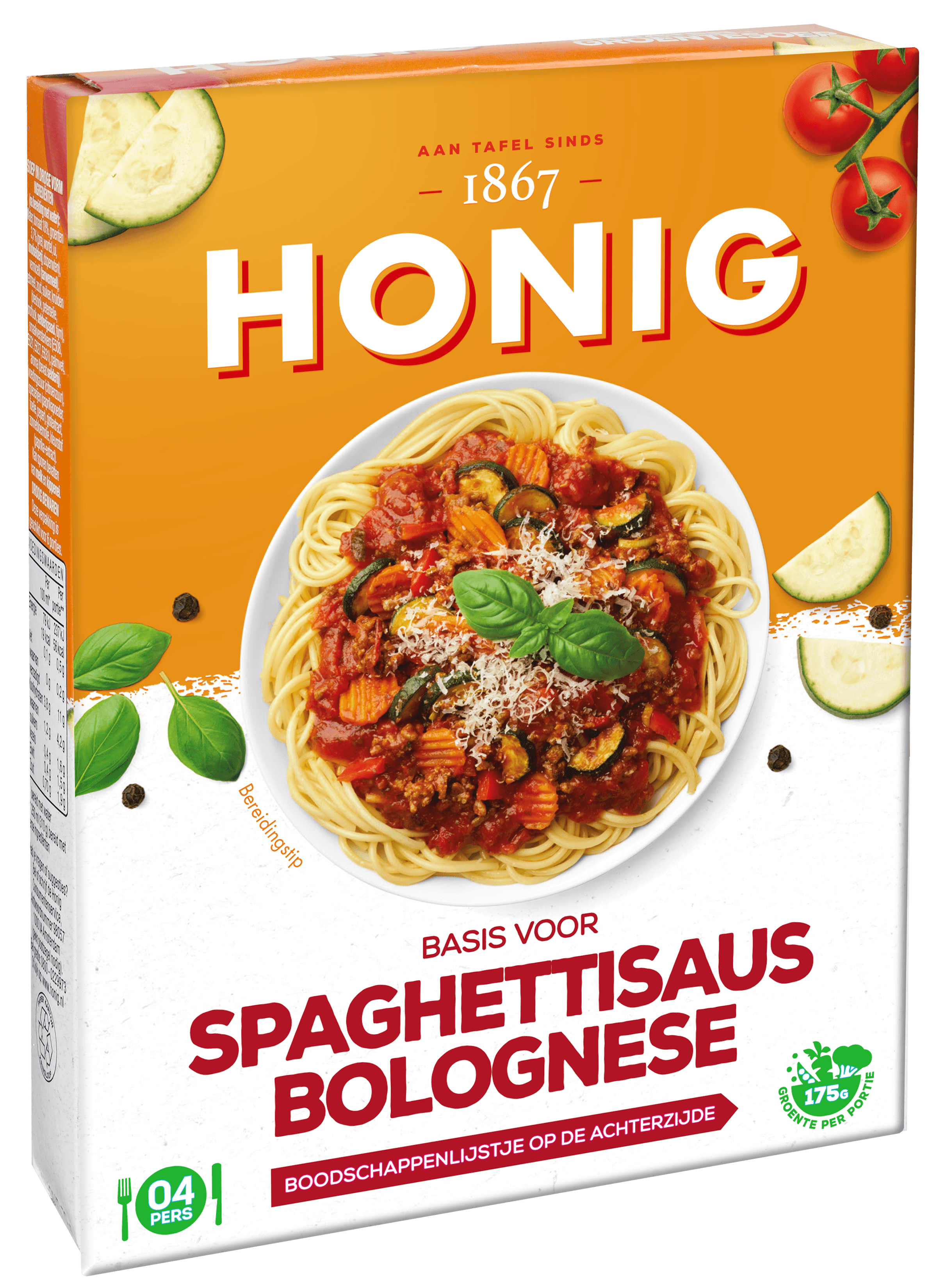 5 pakken Honig Basis voor Spaghetti Bolognese 41g