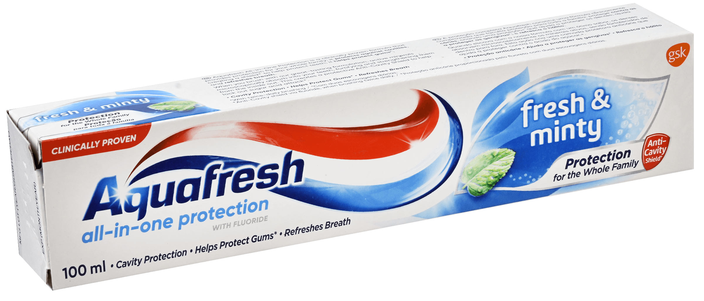 Tube Aquafresh Tandpasta mint 2 x 100 ml