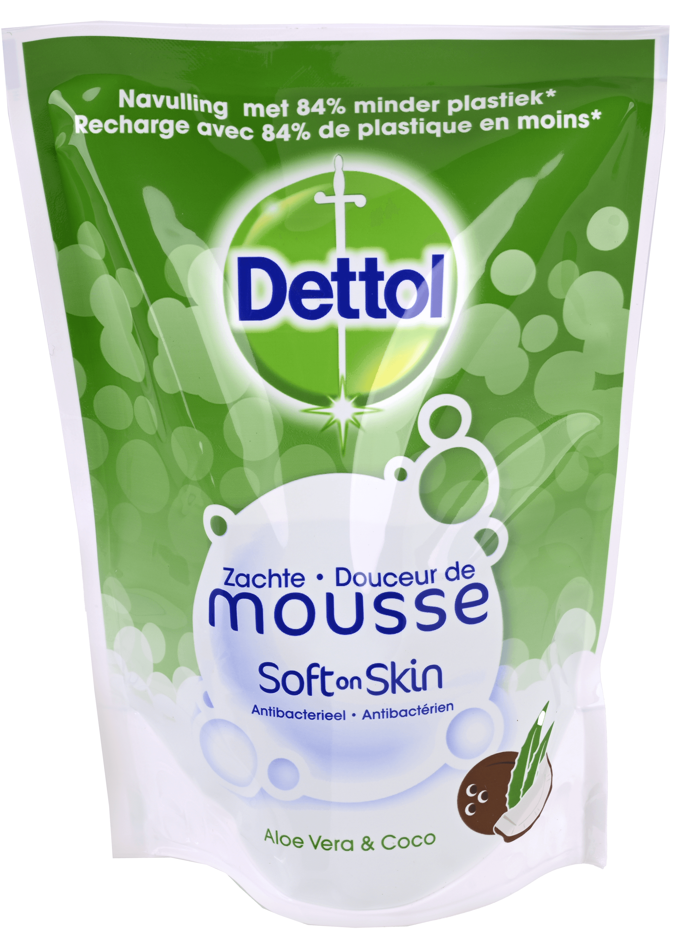 3 zakken Dettol Mousse Handzeep Navulling 200ml