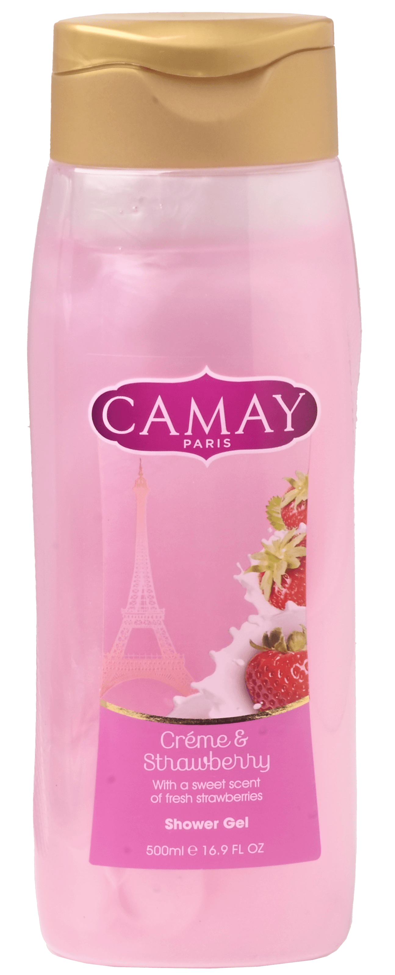 2 flessen Camay Douche Crème & Strawberry 500ml