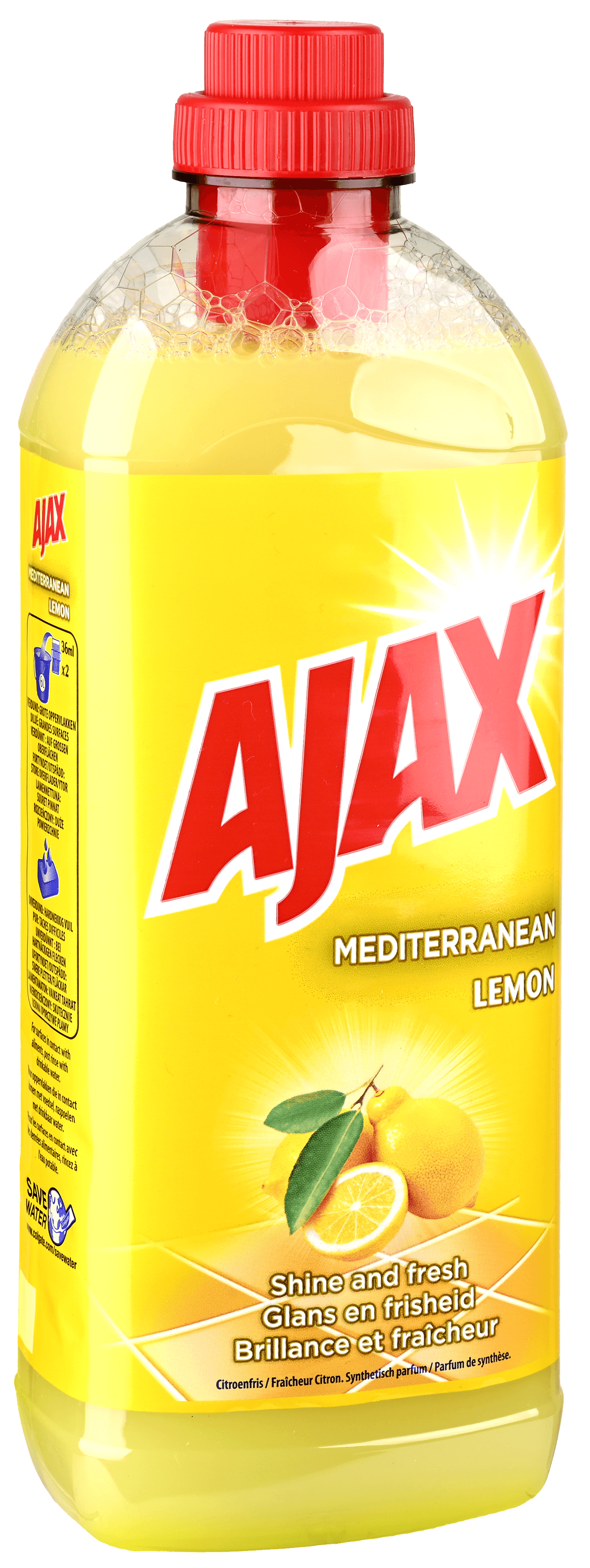 2 flessen Ajax Allesreiniger Lemon 1L